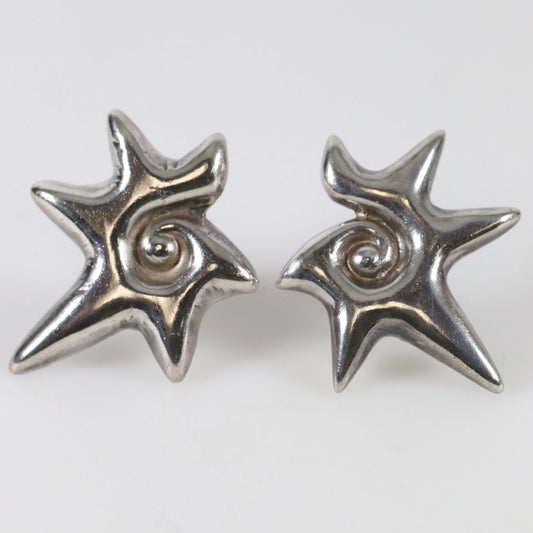 SOLD OUT: Vintage William Spratling Taxco Silver Mexican Jewelry | Mid-Century Modernist Conch Earrings - Carmel Fine Silver Jewelry