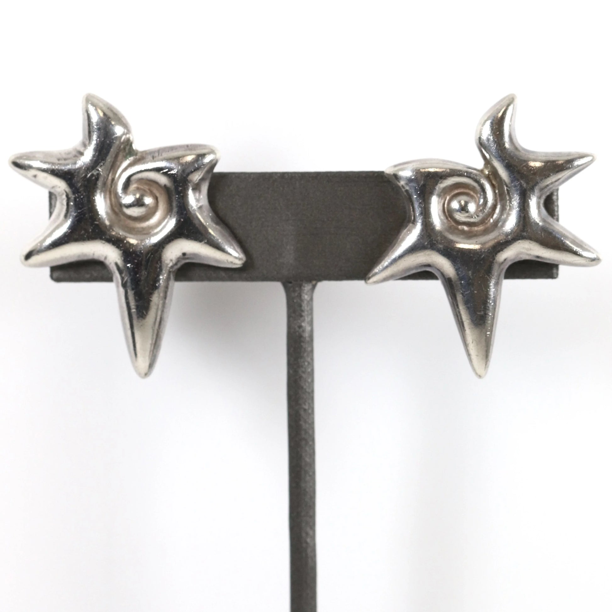 SOLD OUT: Vintage William Spratling Taxco Silver Mexican Jewelry | Mid-Century Modernist Conch Earrings - Carmel Fine Silver Jewelry