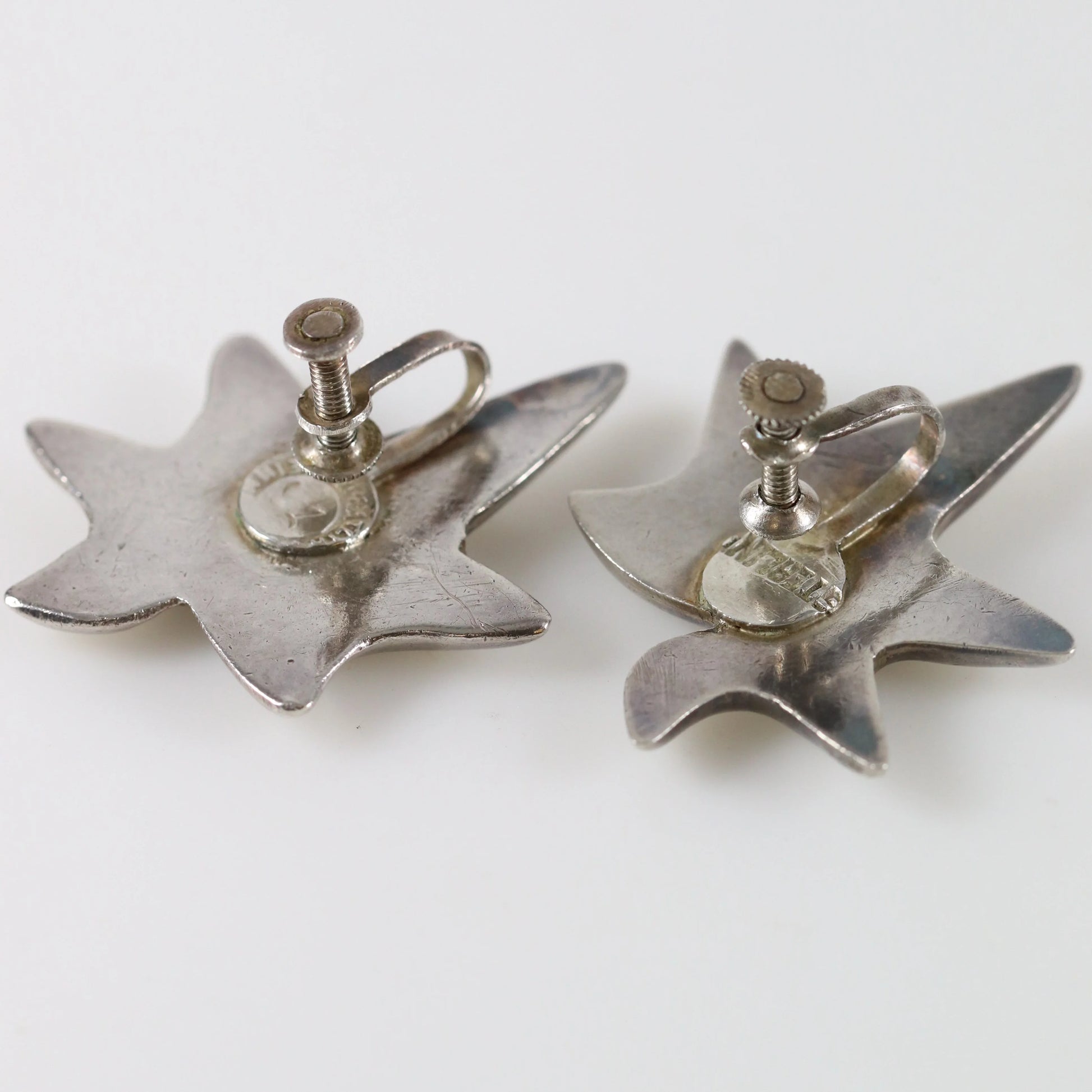 SOLD OUT: Vintage William Spratling Taxco Silver Mexican Jewelry | Mid-Century Modernist Conch Earrings - Carmel Fine Silver Jewelry