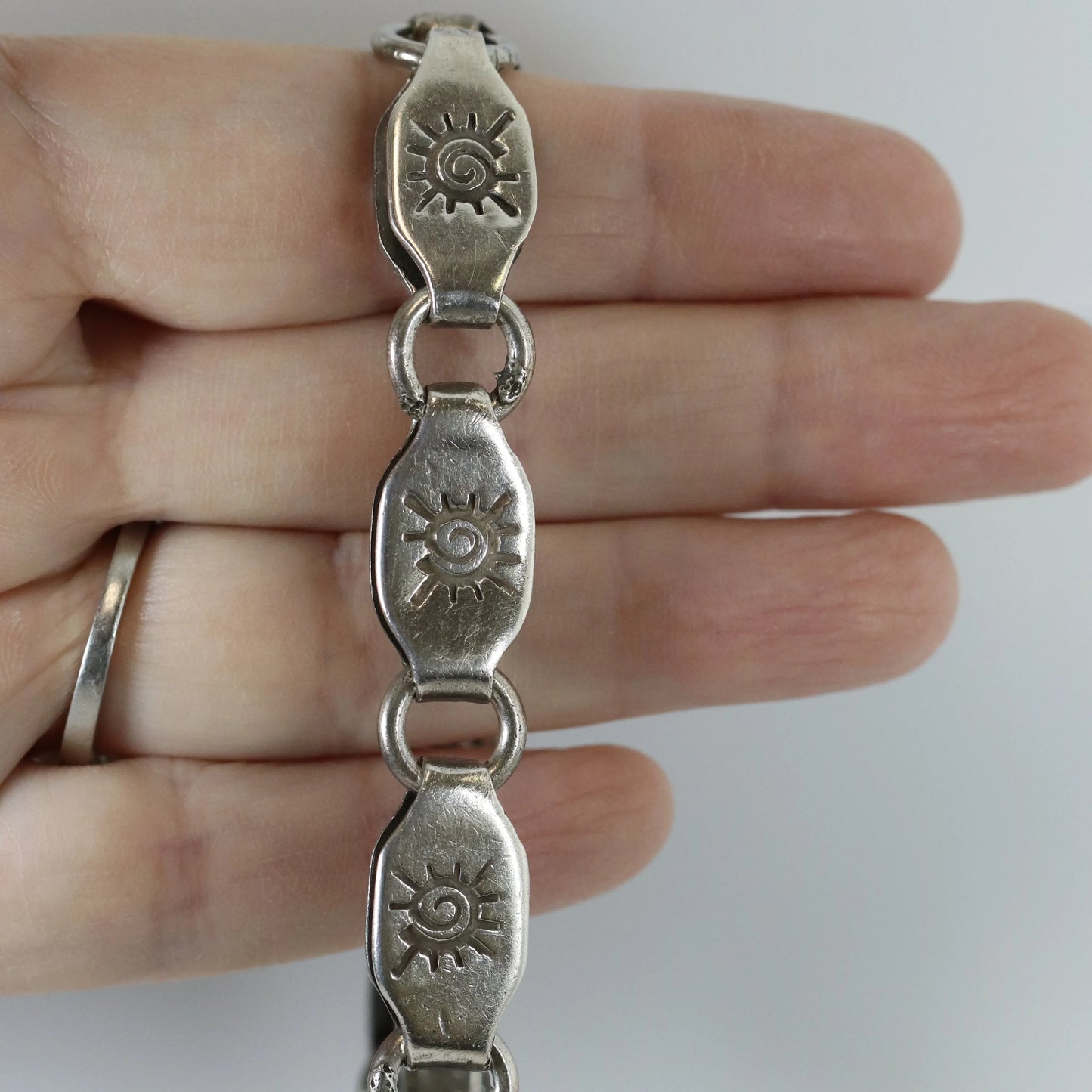 SOLD OUT: Vintage William Spratling Taxco Silver Mexican Jewelry | Rare 980 Sun Link Necklace - Carmel Fine Silver Jewelry
