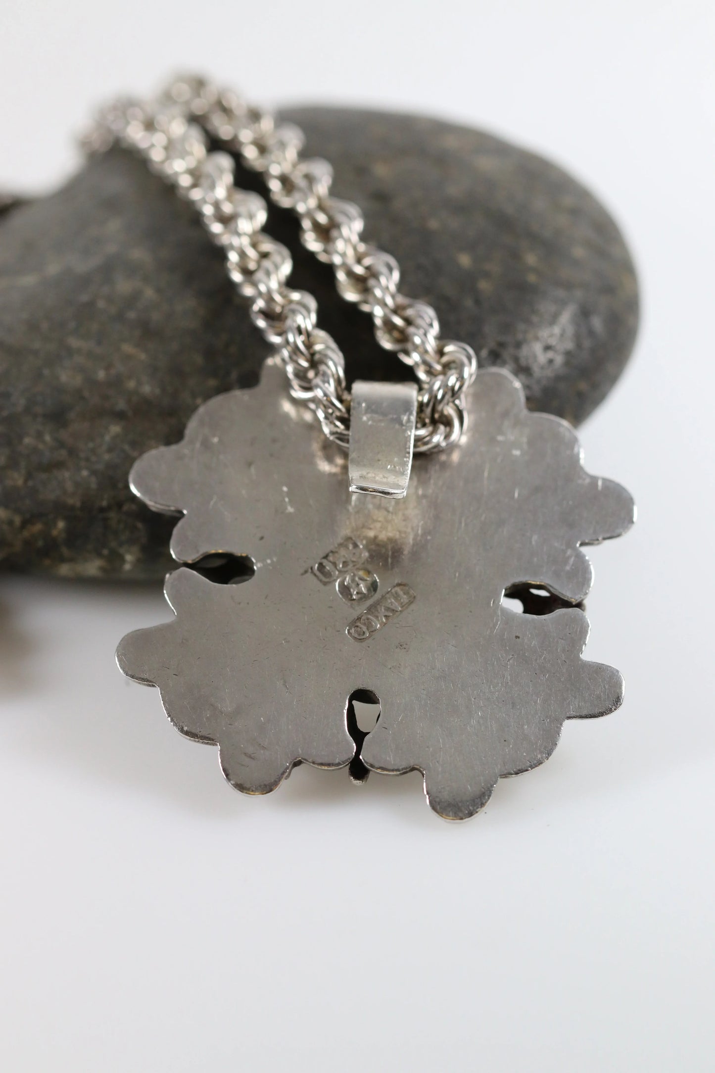 SOLD OUT: William Spratling Sun Pendant with Heavy Mexican Rope Chain Necklace - Carmel Fine Silver Jewelry