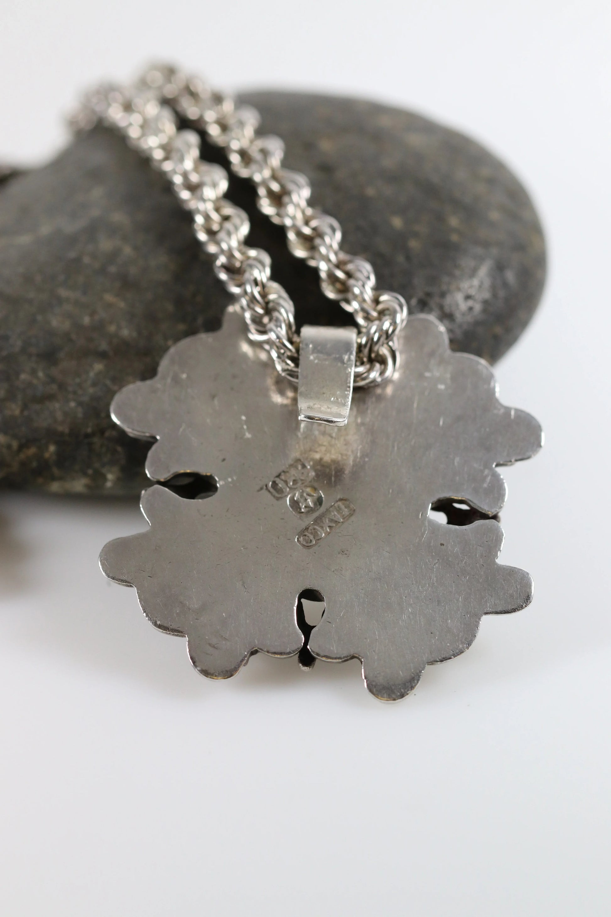 SOLD OUT: William Spratling Sun Pendant with Heavy Mexican Rope Chain Necklace - Carmel Fine Silver Jewelry
