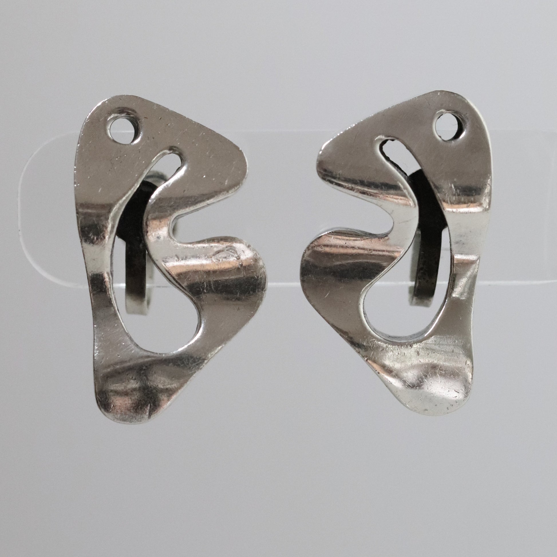 STOCK: Vintage Salvador Teran Jewelry | Abstract Modernist Earrings 150 Mexico - Carmel FSJ