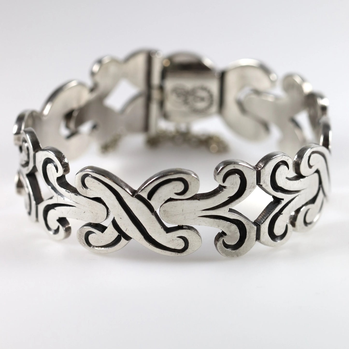 Taxco Fertility Panel Bracelet | Sterling Silver Vintage Jewelry | Mid-Century Taxco Mexico - Carmel Fine Silver Jewelry