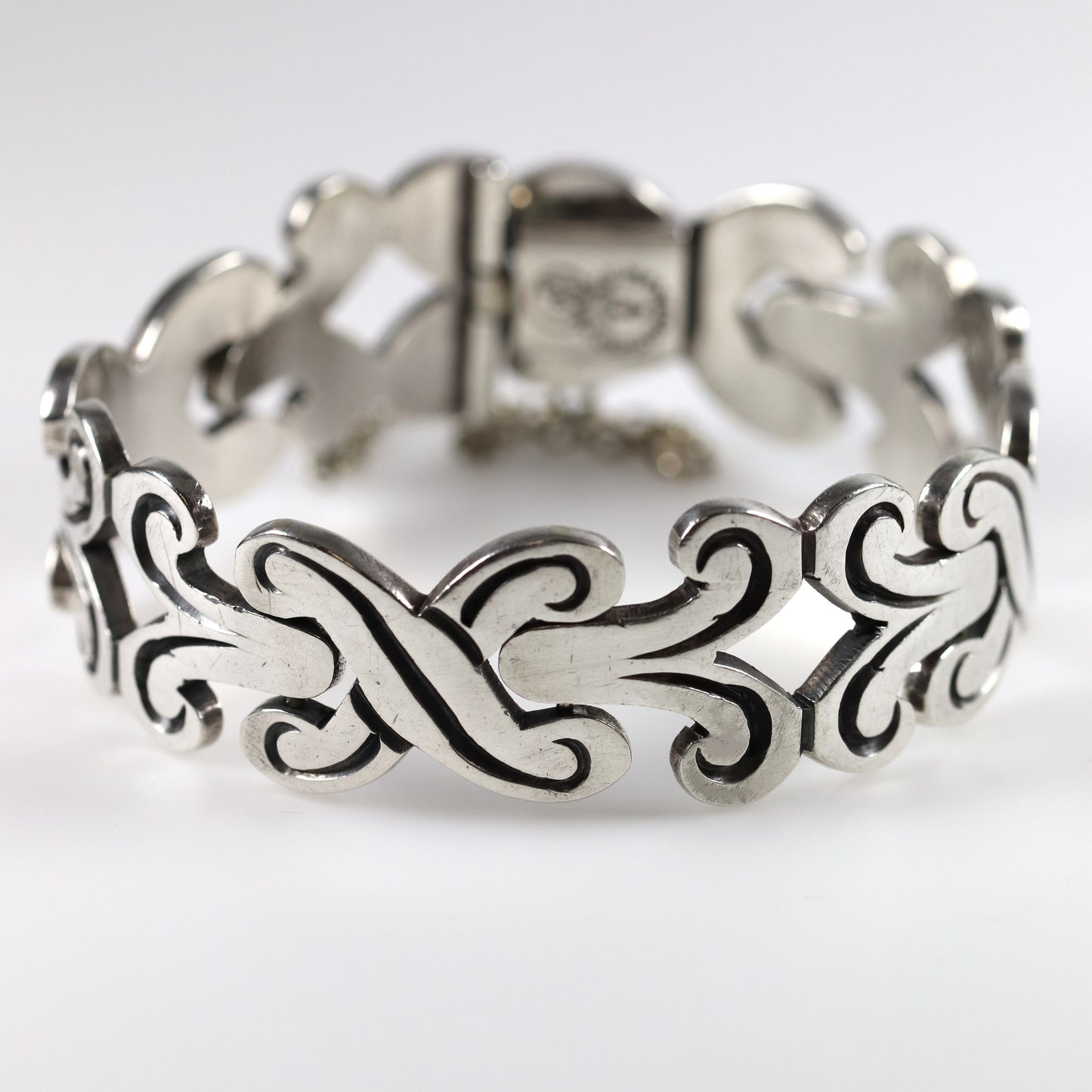 Taxco Fertility Panel Bracelet | Sterling Silver Vintage Jewelry | Mid-Century Taxco Mexico - Carmel FSJ