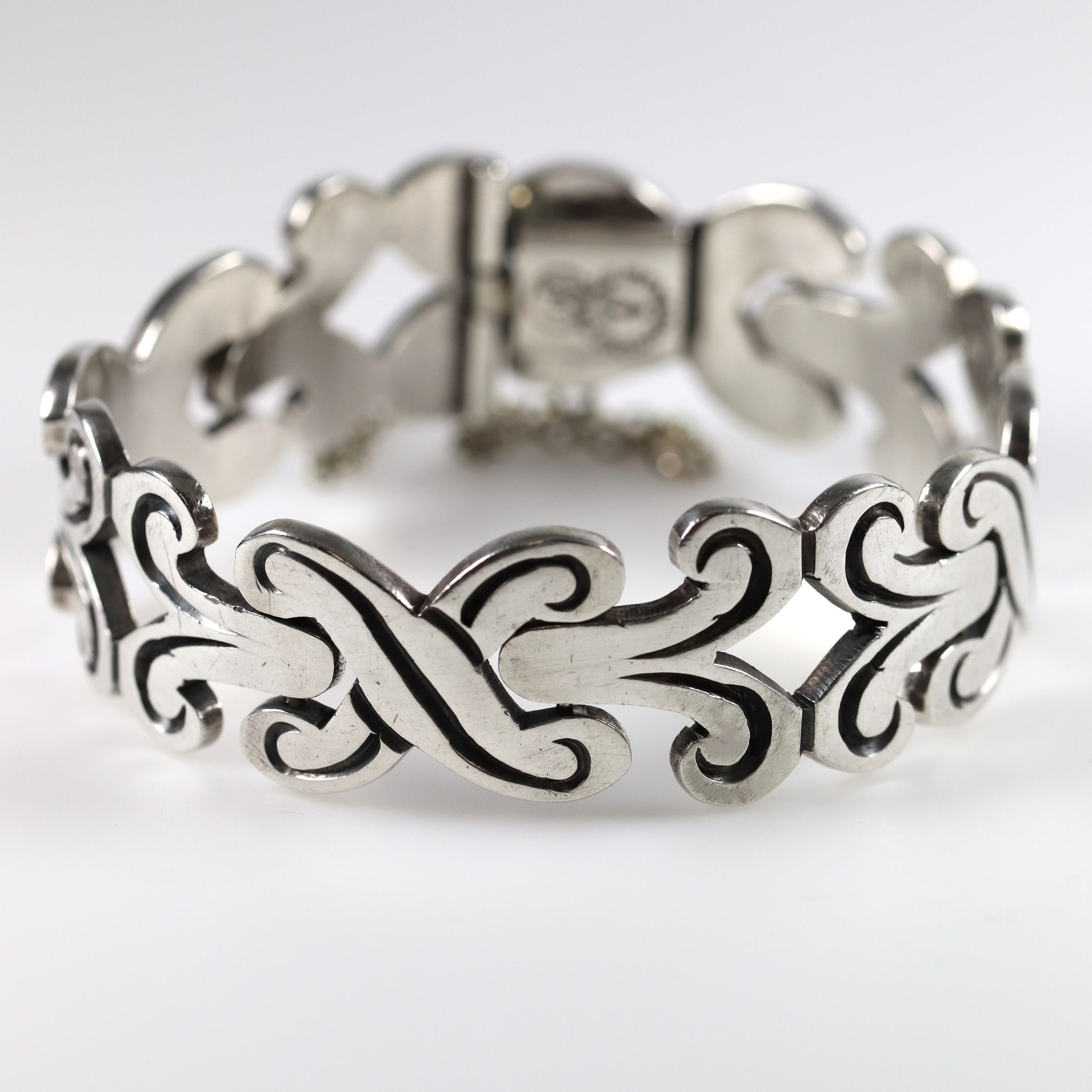 Taxco Fertility Panel Bracelet | Sterling Silver Vintage Jewelry | Mid-Century Taxco Mexico - Carmel FSJ