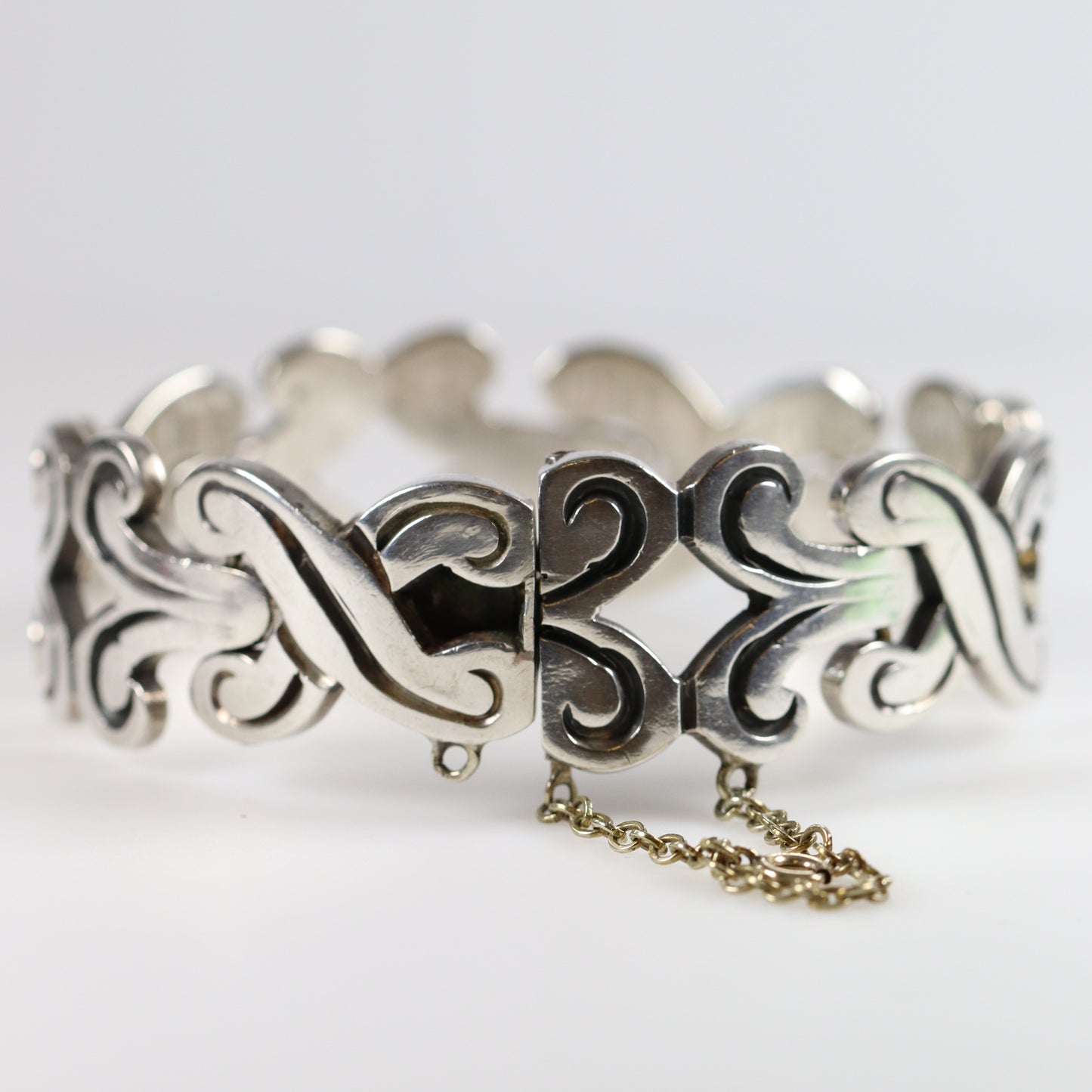 Taxco Fertility Panel Bracelet | Sterling Silver Vintage Jewelry | Mid-Century Taxco Mexico - Carmel FSJ