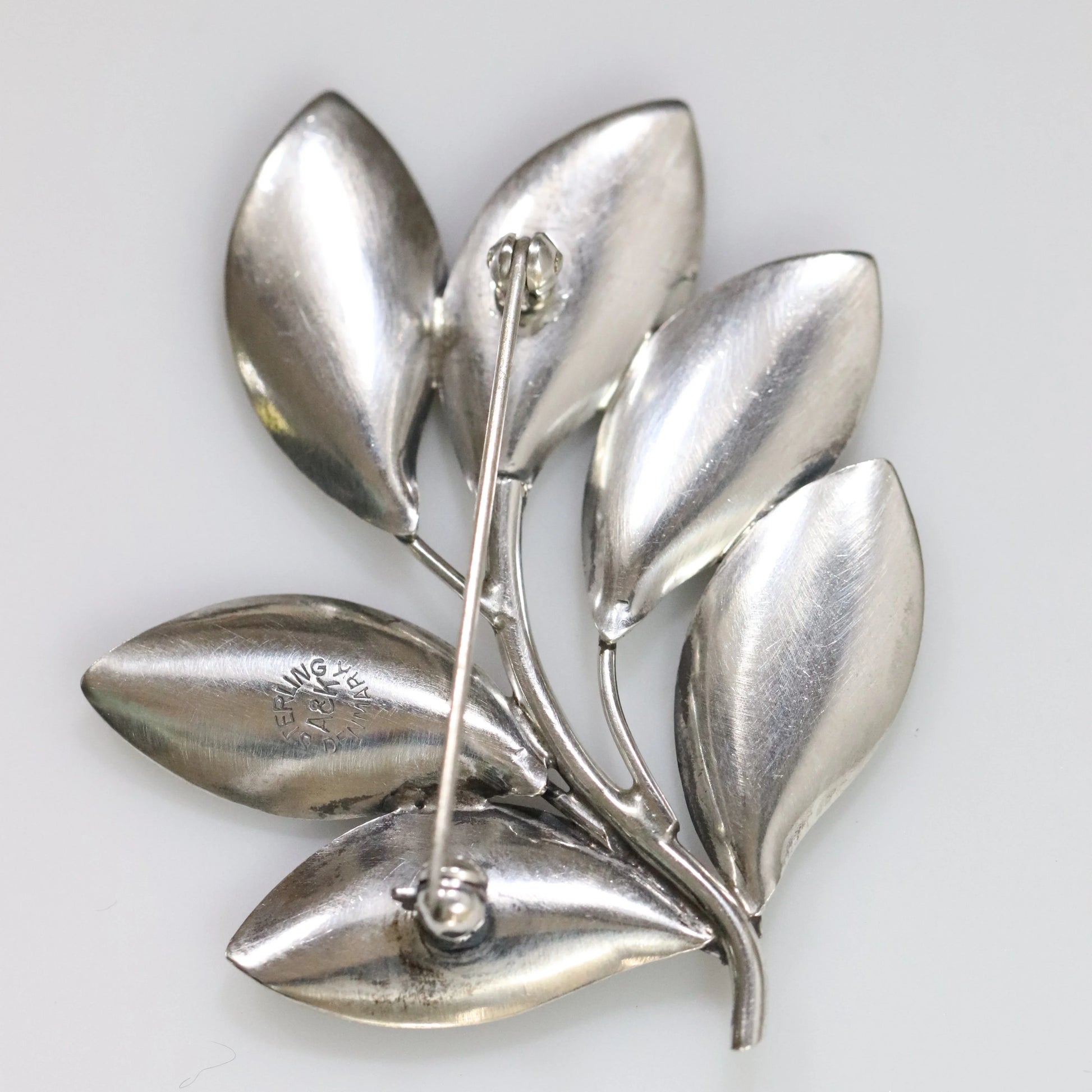 Vintage Aarre & Krogh Danish Jewelry | Modernist Six Calla Lily Brooch - Carmel Fine Silver Jewelry