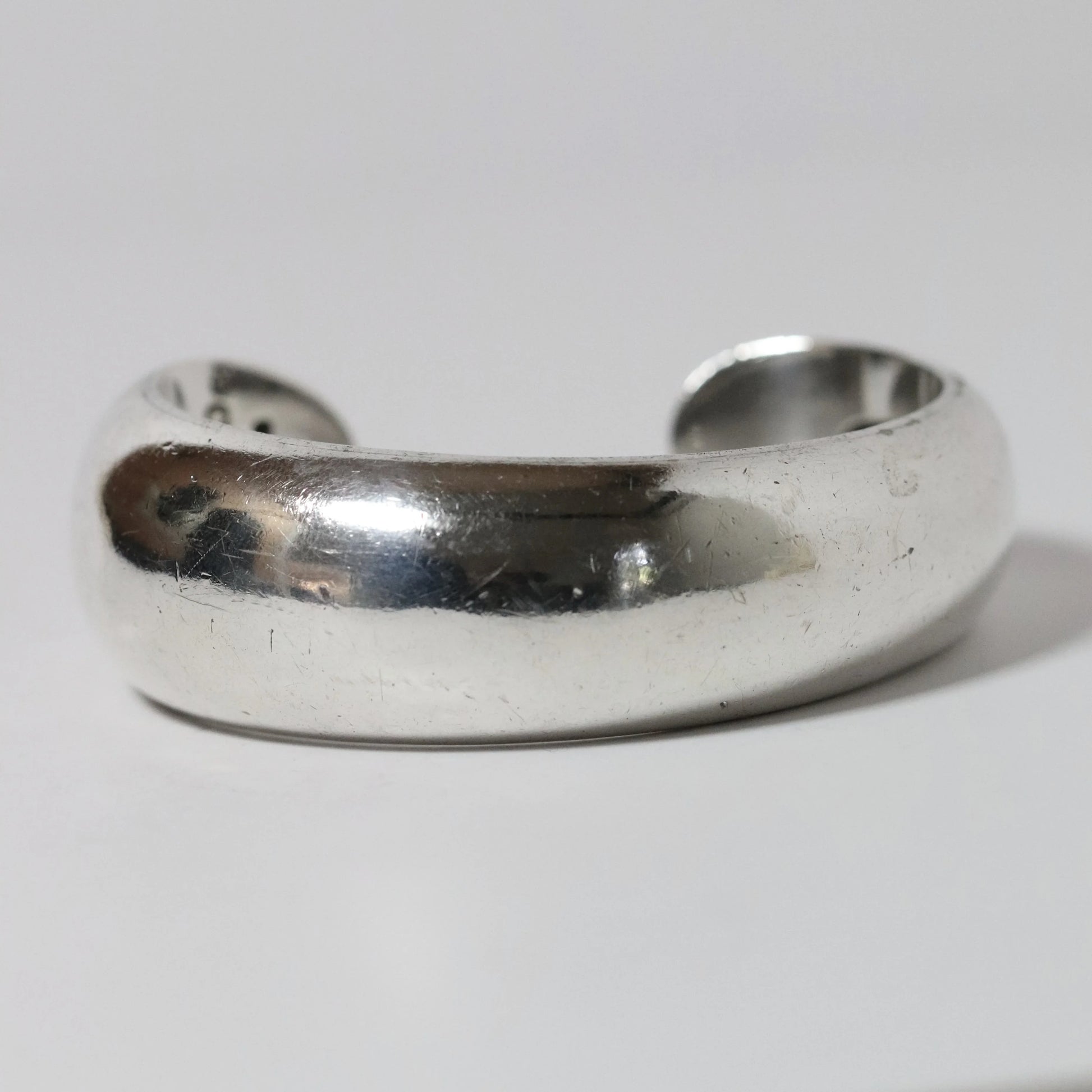 Vintage Antonio Pineda Jewelry | Modernist Asymmetrical Cuff Bracelet Taxco - Carmel Fine Silver Jewelry