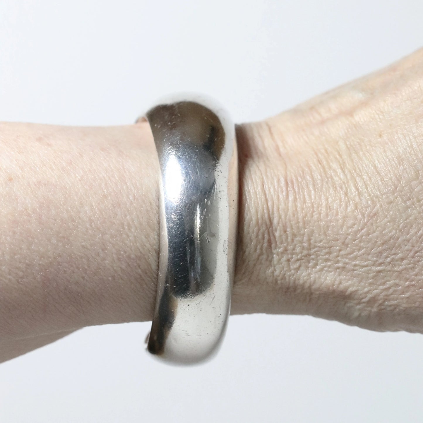 Vintage Antonio Pineda Jewelry | Modernist Asymmetrical Cuff Bracelet Taxco - Carmel Fine Silver Jewelry
