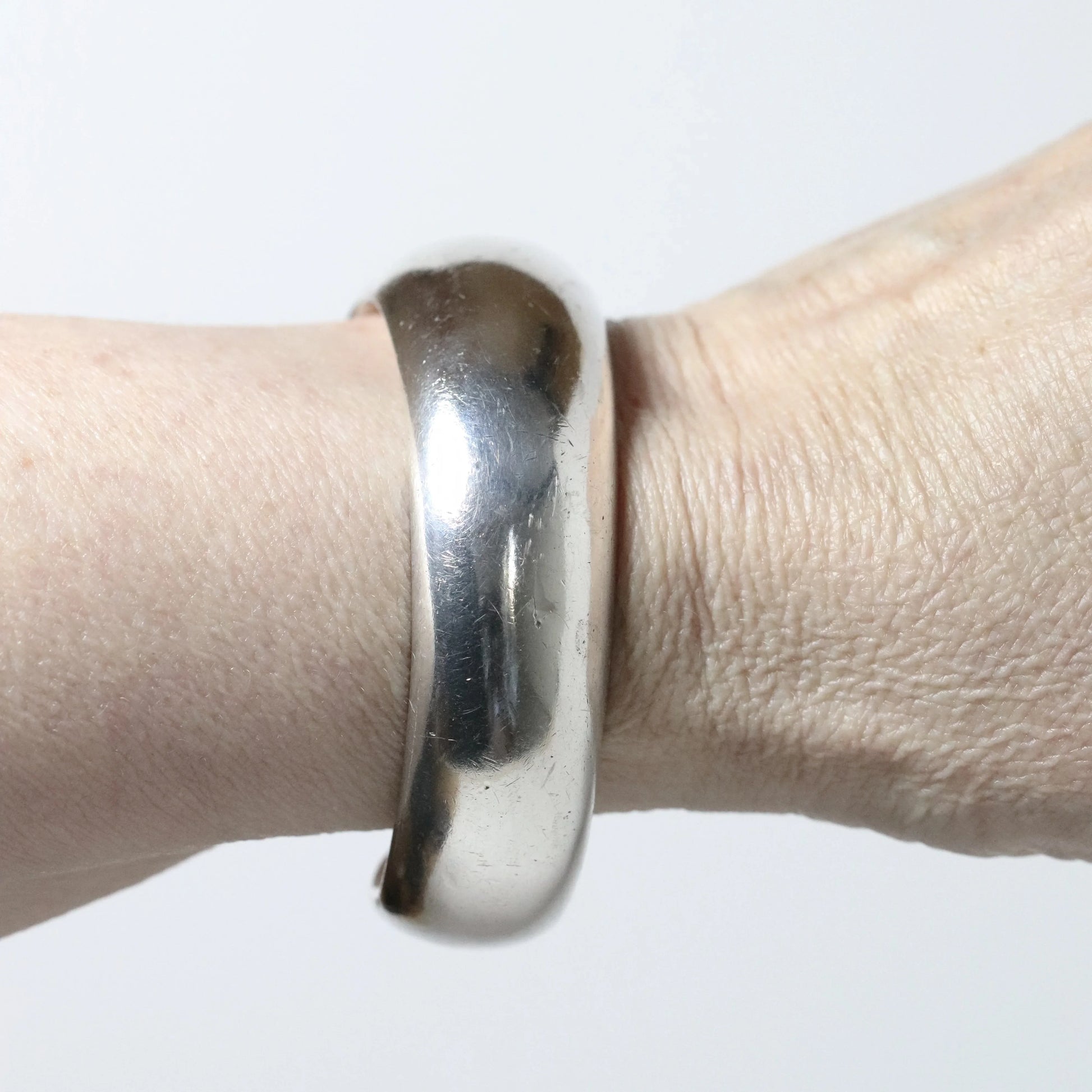 Vintage Antonio Pineda Jewelry | Modernist Asymmetrical Cuff Bracelet Taxco - Carmel Fine Silver Jewelry