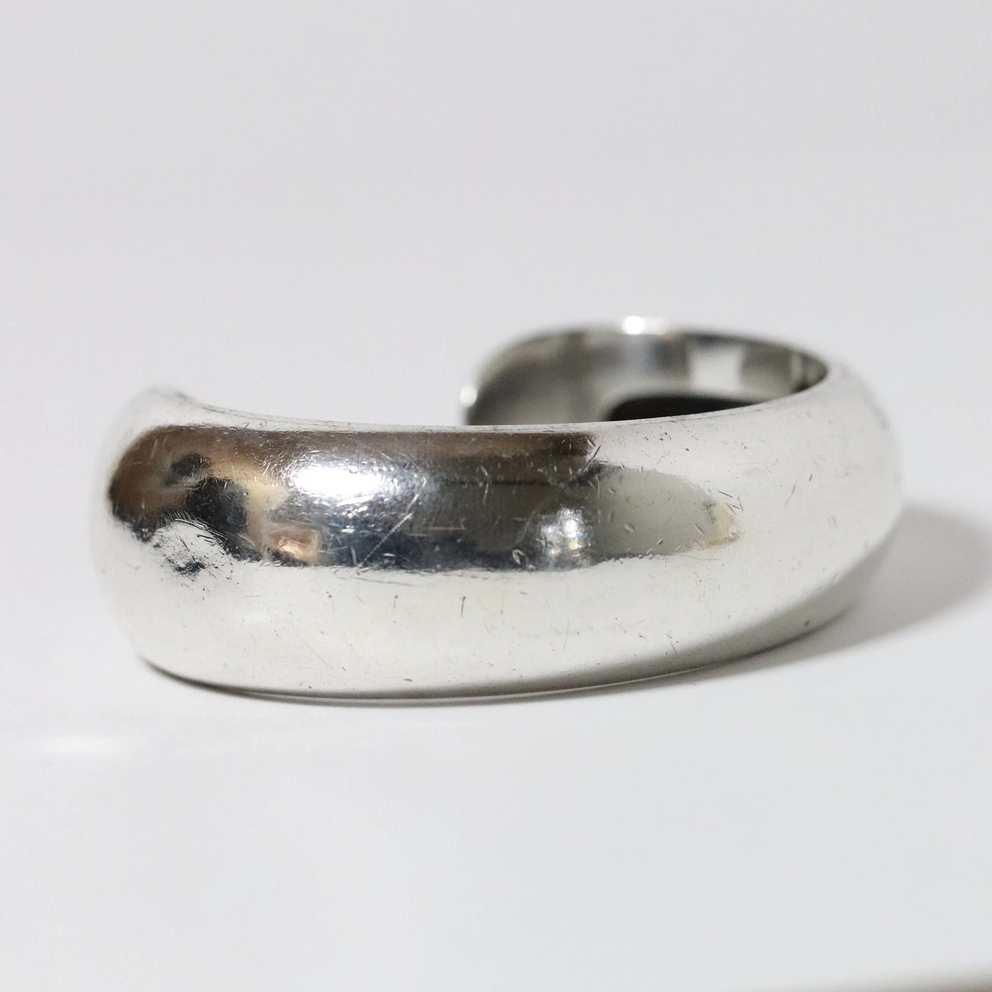 Vintage Antonio Pineda Jewelry | Modernist Asymmetrical Cuff Bracelet Taxco - Carmel Fine Silver Jewelry