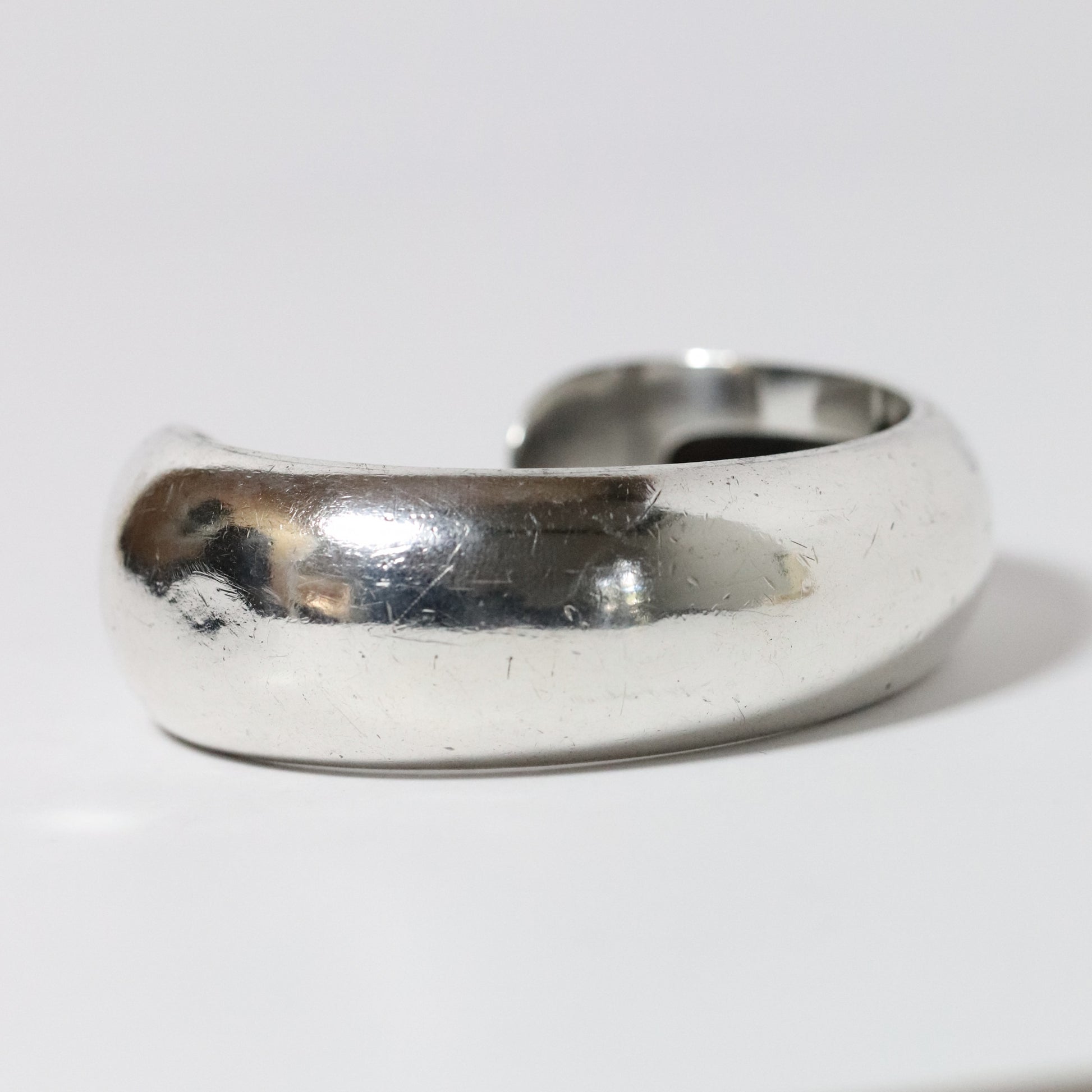 Vintage Antonio Pineda Jewelry | Modernist Asymmetrical Cuff Bracelet Taxco - Carmel Fine Silver Jewelry