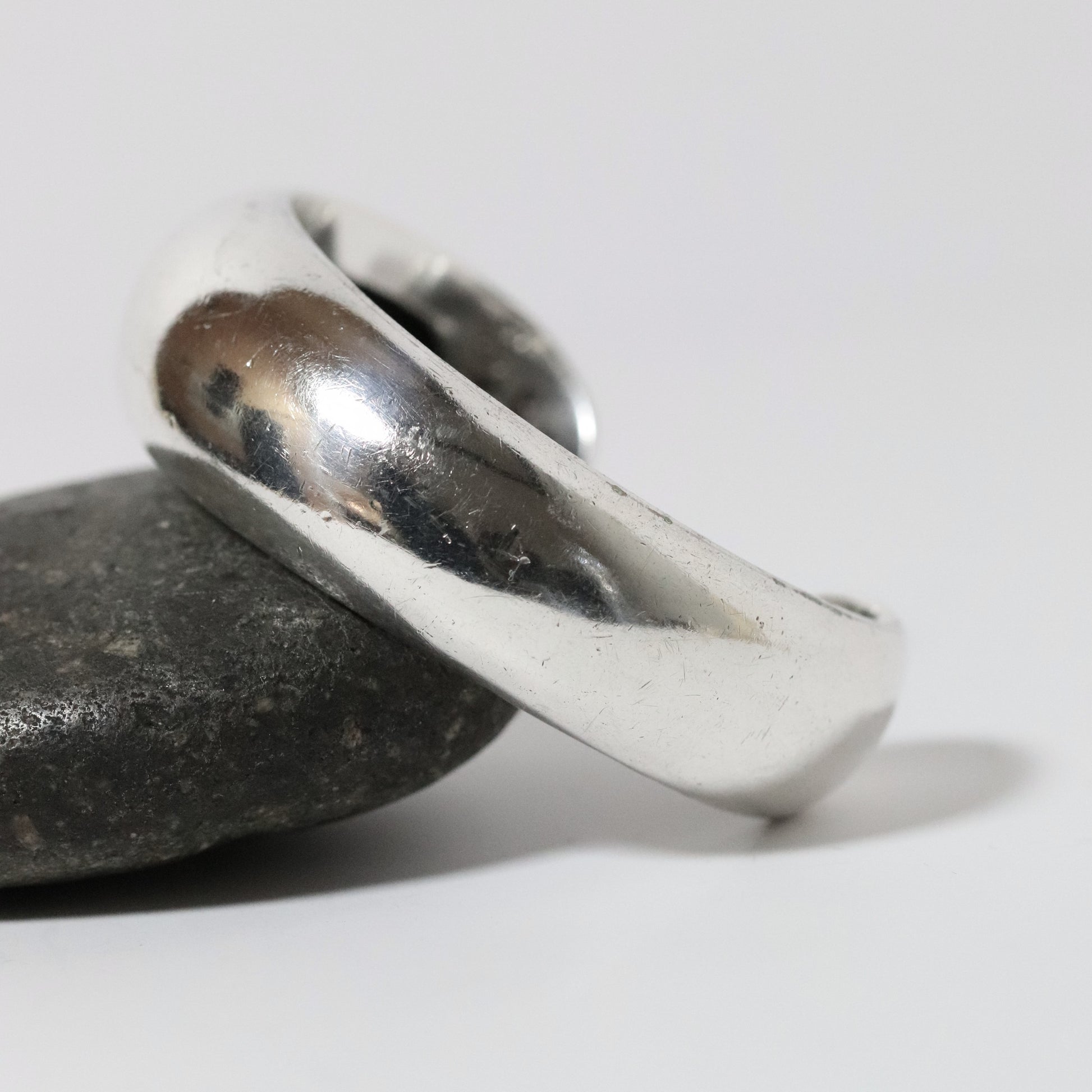 Vintage Antonio Pineda Jewelry | Modernist Asymmetrical Cuff Bracelet Taxco - Carmel Fine Silver Jewelry