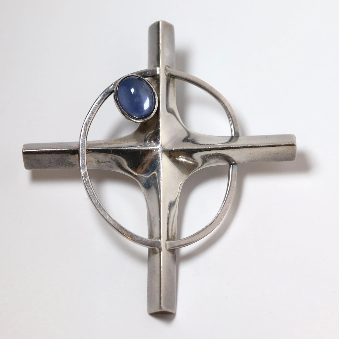 Vintage Antonio Pineda Jewelry | Nova Star Cross Pendant Taxco Mexico - Carmel Fine Silver Jewelry