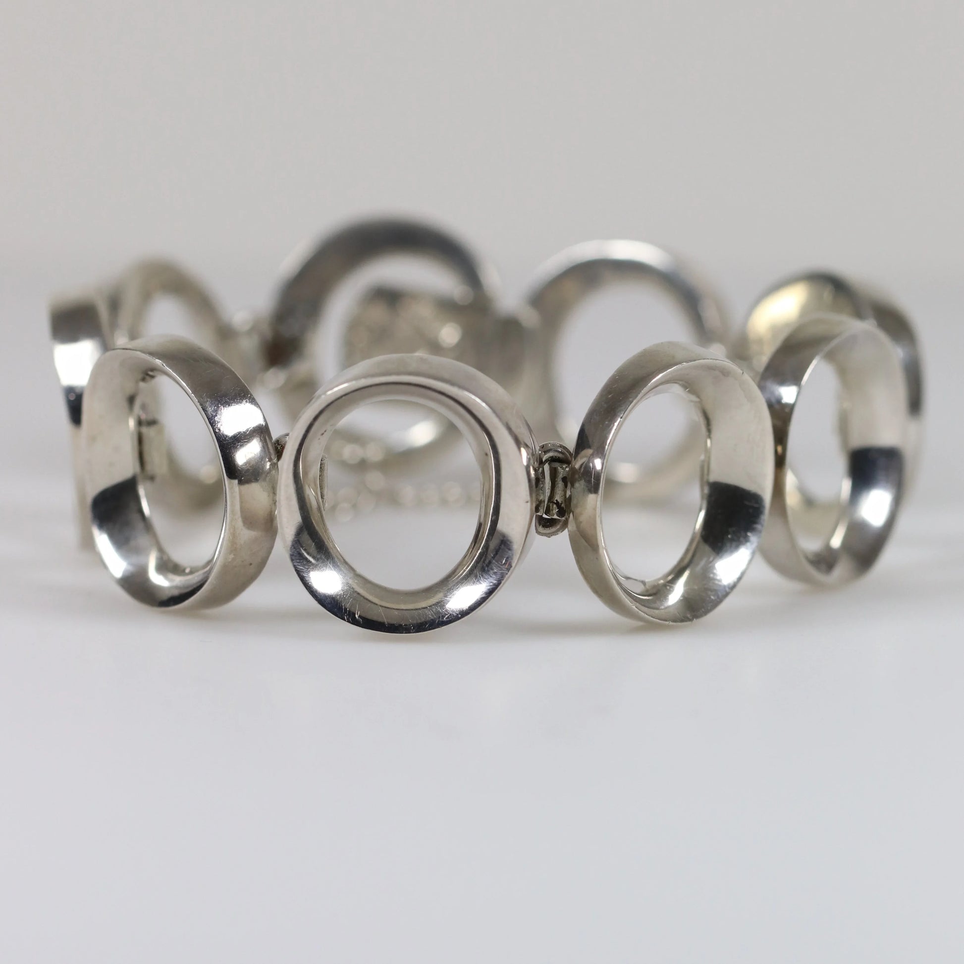 Vintage Antonio Pineda Taxco Silver Mexican Jewelry | Mid-Century Modernist 970 Silver Bracelet - Carmel Fine Silver Jewelry