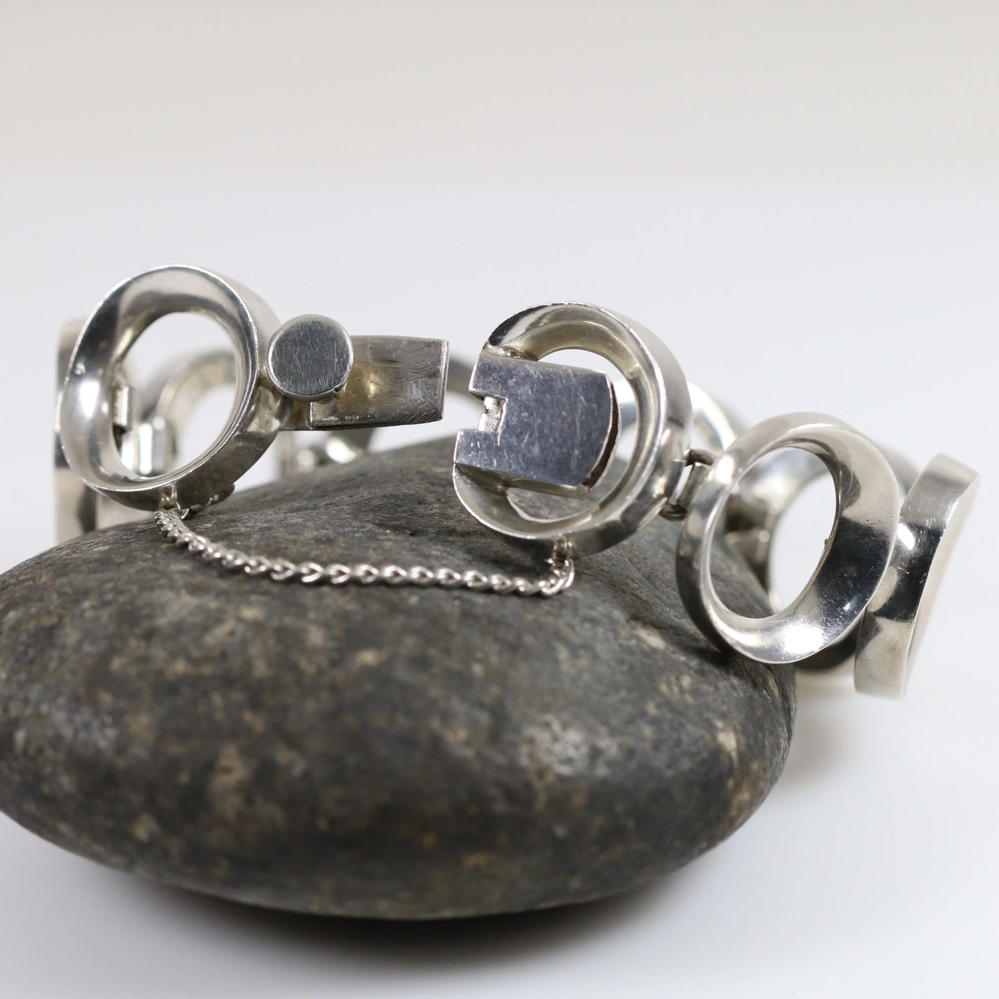 Vintage Antonio Pineda Taxco Silver Mexican Jewelry | Mid-Century Modernist 970 Silver Bracelet - Carmel Fine Silver Jewelry