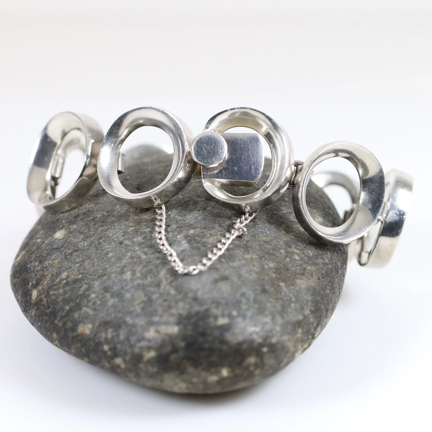 Vintage Antonio Pineda Taxco Silver Mexican Jewelry | Mid-Century Modernist 970 Silver Bracelet - Carmel Fine Silver Jewelry