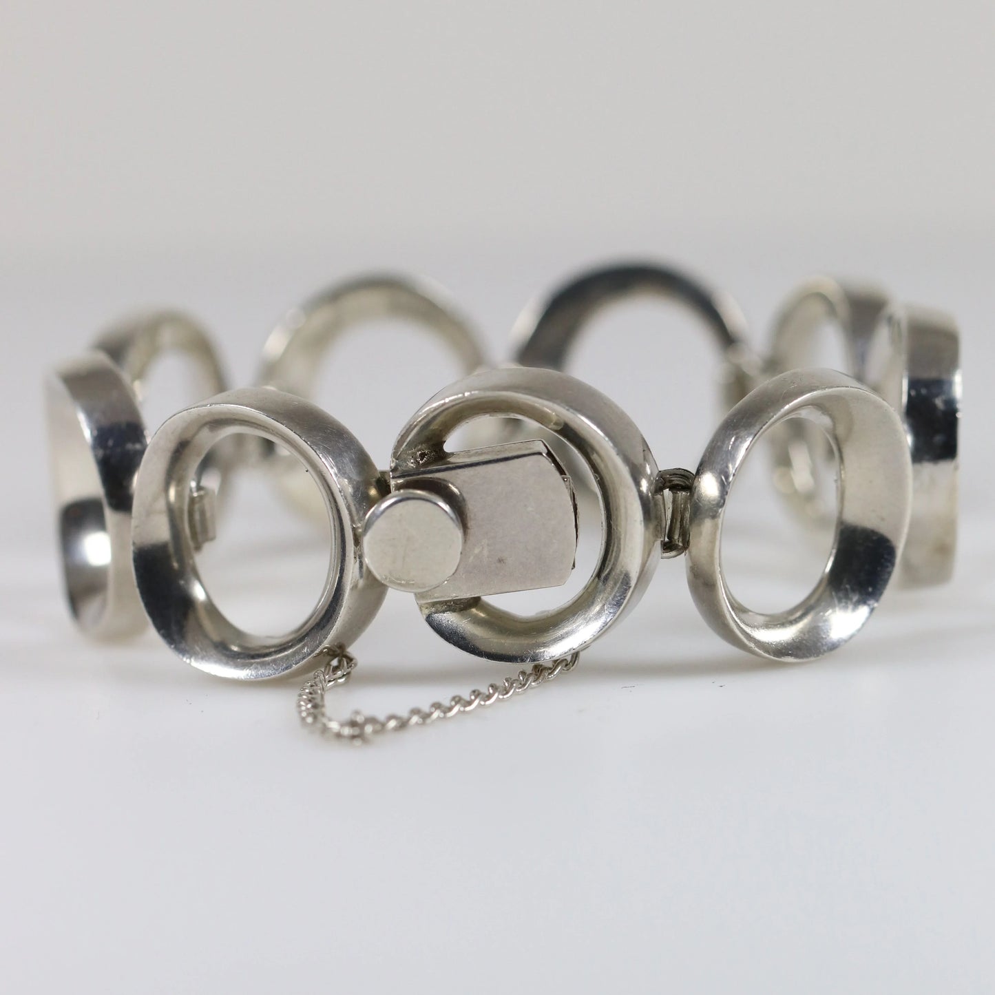 Vintage Antonio Pineda Taxco Silver Mexican Jewelry | Mid-Century Modernist 970 Silver Bracelet - Carmel Fine Silver Jewelry