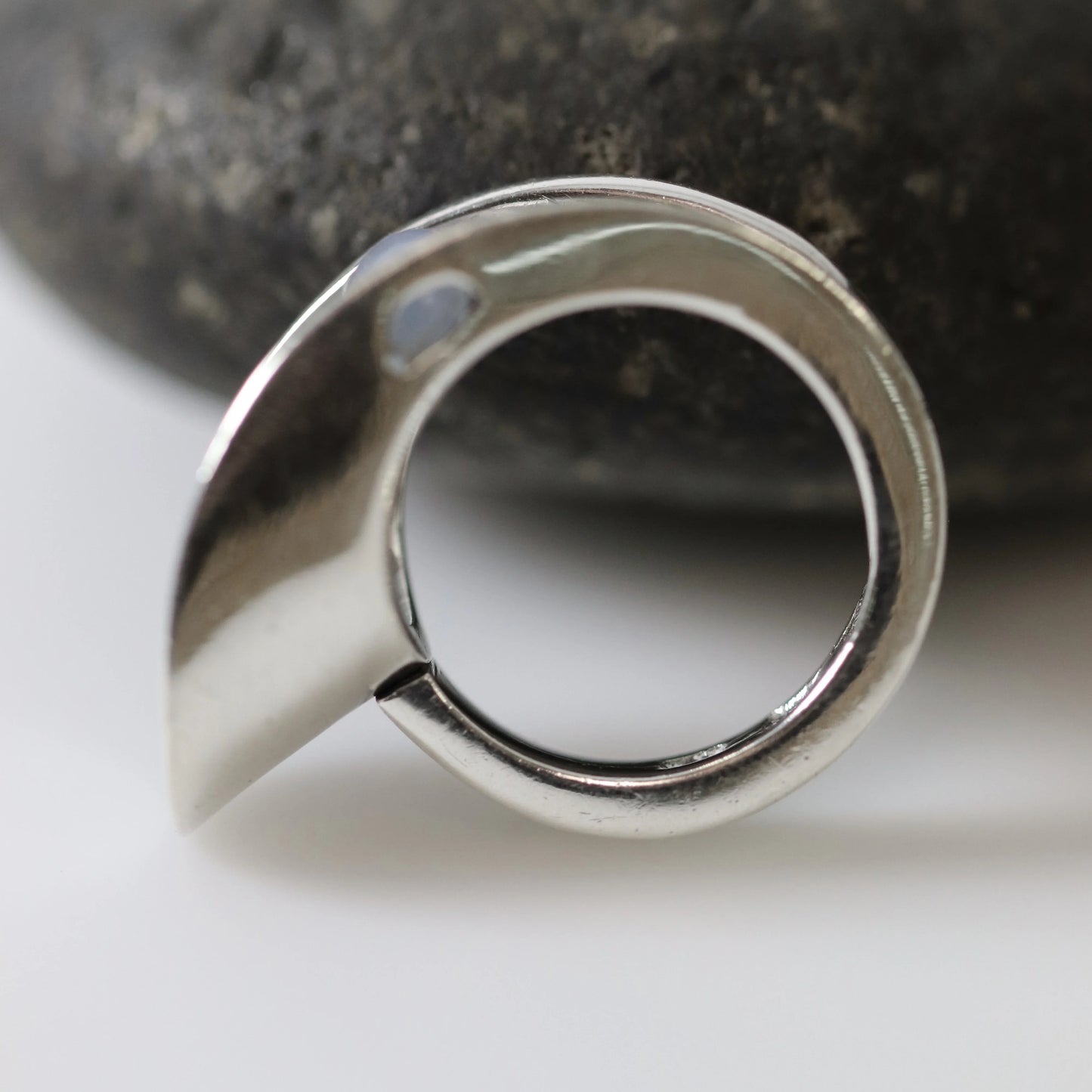 Vintage Antonio Pineda Taxco Silver Mexican Jewelry | Mid-Century Modernist Moonstone Ring (US Size 6 1/2) - Carmel Fine Silver Jewelry