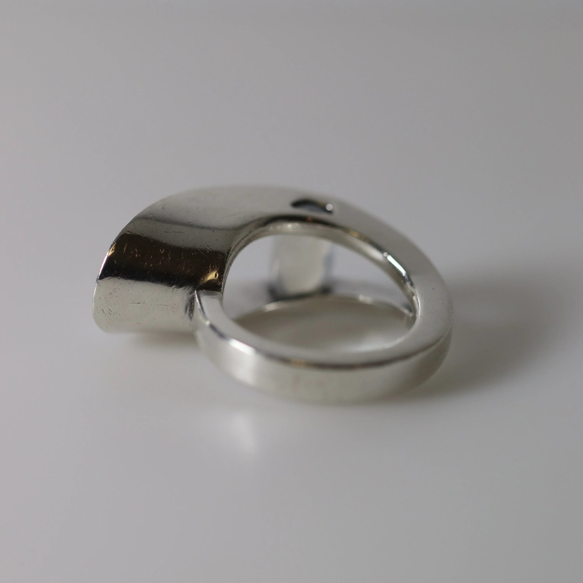 Vintage Antonio Pineda Taxco Silver Mexican Jewelry | Mid-Century Modernist Moonstone Ring (US Size 6 1/2) - Carmel Fine Silver Jewelry