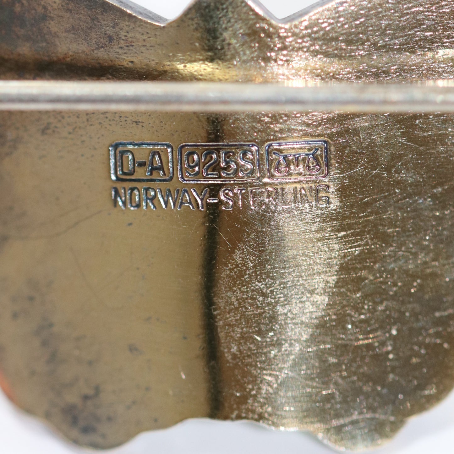 Vintage David Andersen Jewelry | Mint Green Butterfly Guilloche Enamel Brooch Norway - Carmel FSJ