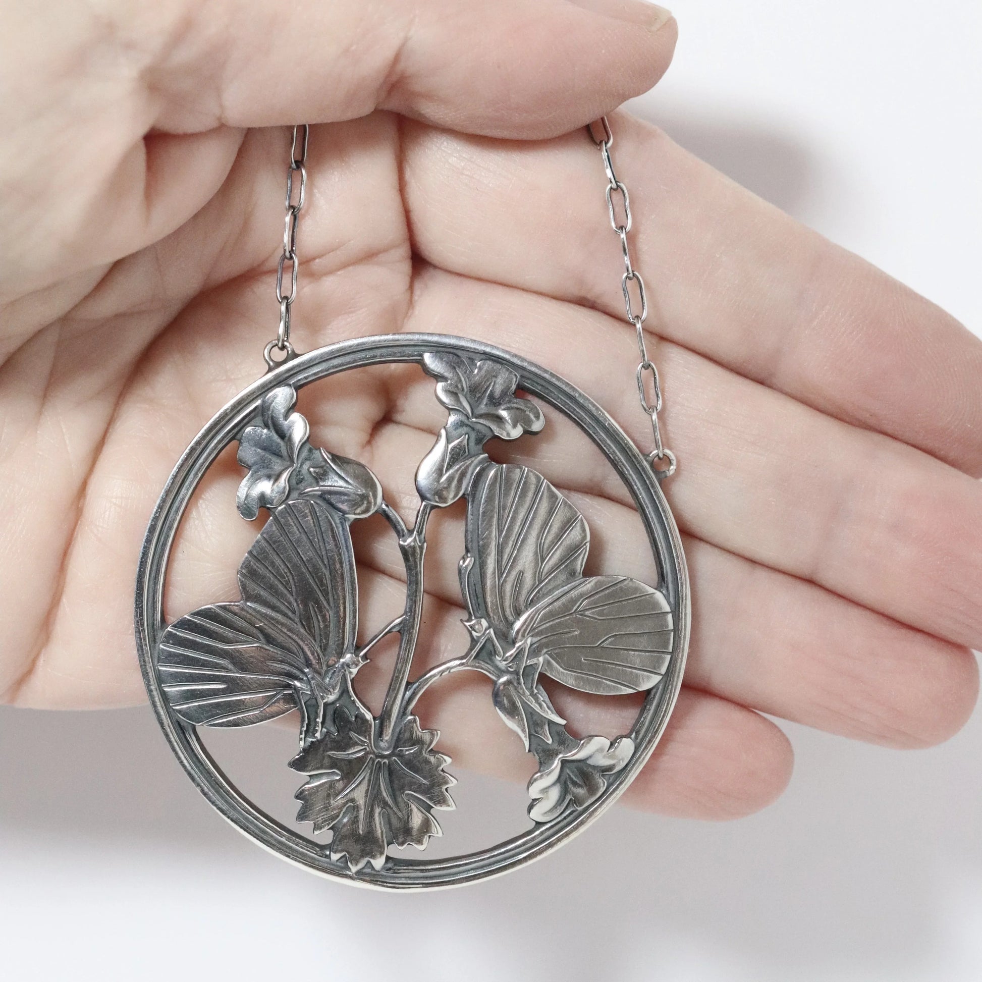 Vintage Georg Jensen Jewelry | Arno Malinowski Butterfly Necklace 105 Denmark - Carmel Fine Silver Jewelry