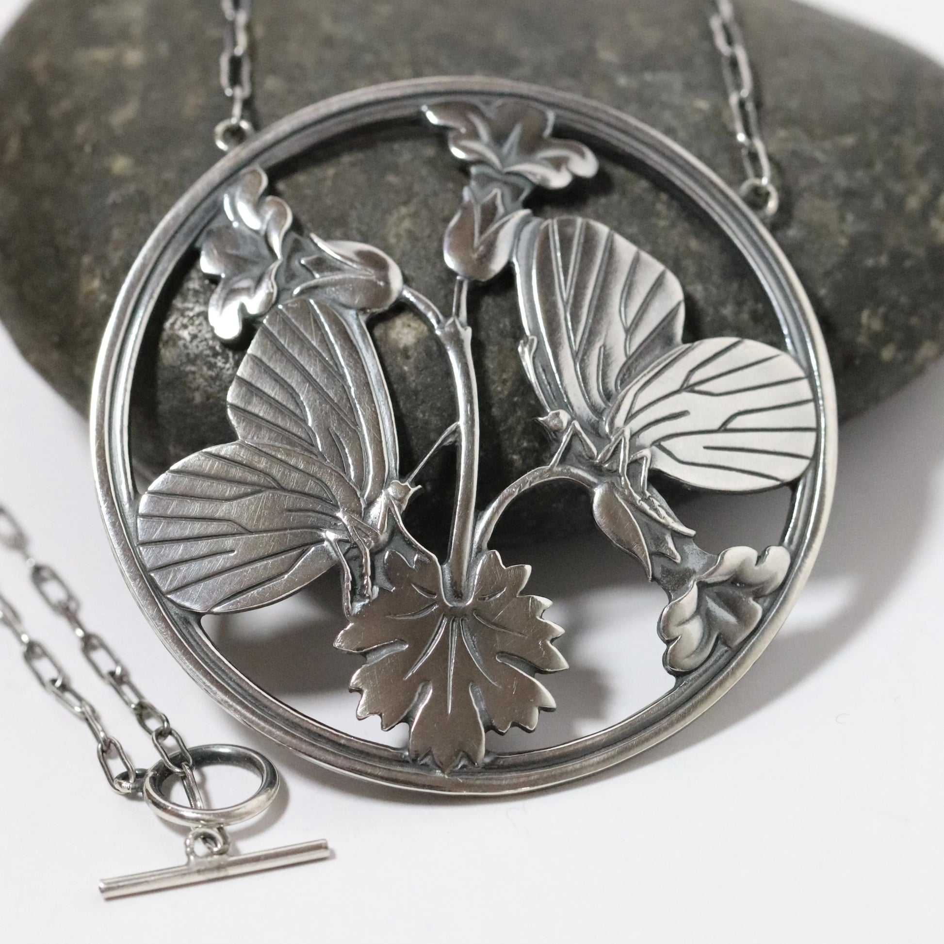 Vintage Georg Jensen Jewelry | Arno Malinowski Butterfly Necklace 105 Denmark - Carmel Fine Silver Jewelry