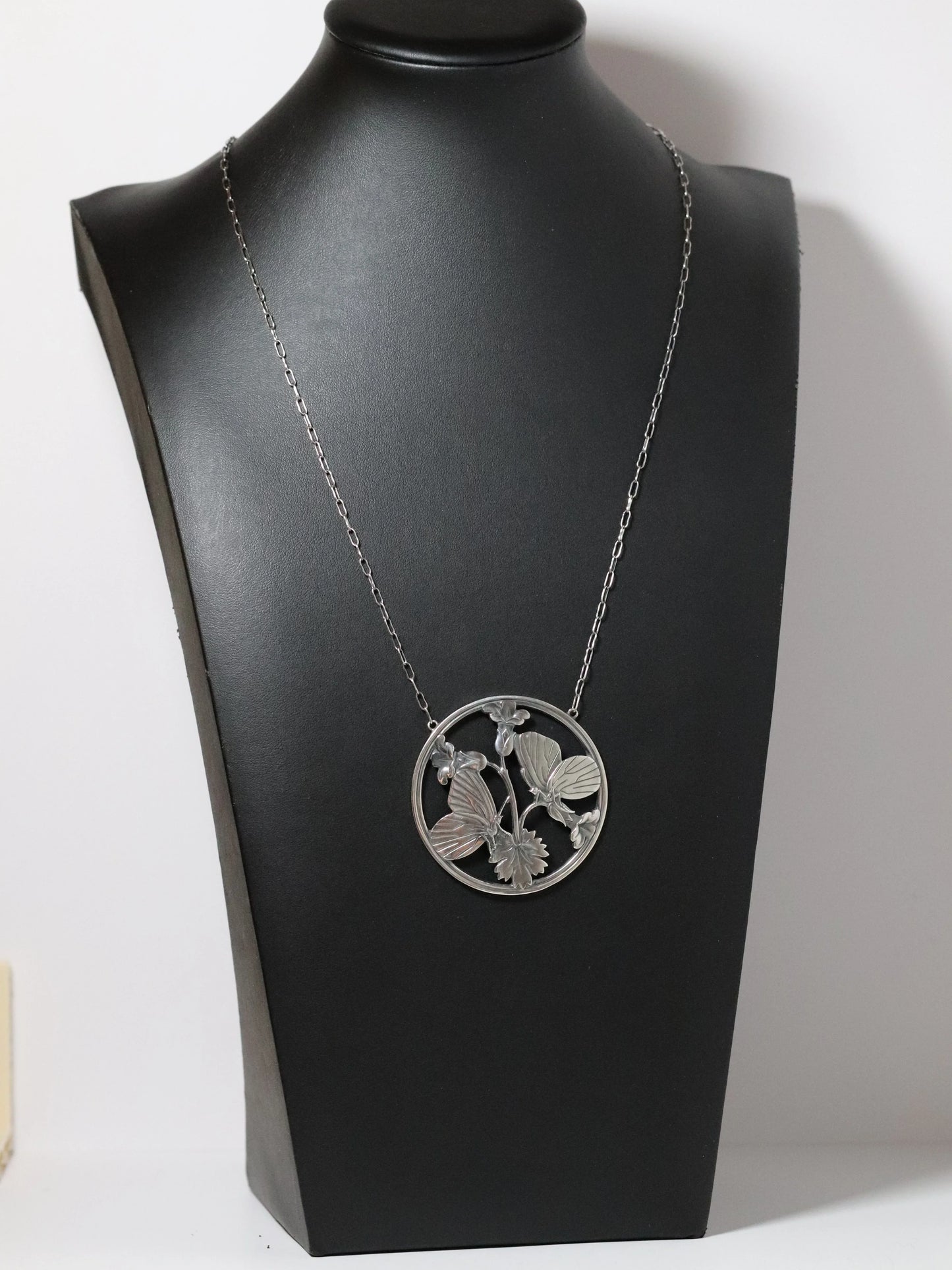 Vintage Georg Jensen Jewelry | Arno Malinowski Butterfly Necklace 105 Denmark - Carmel Fine Silver Jewelry