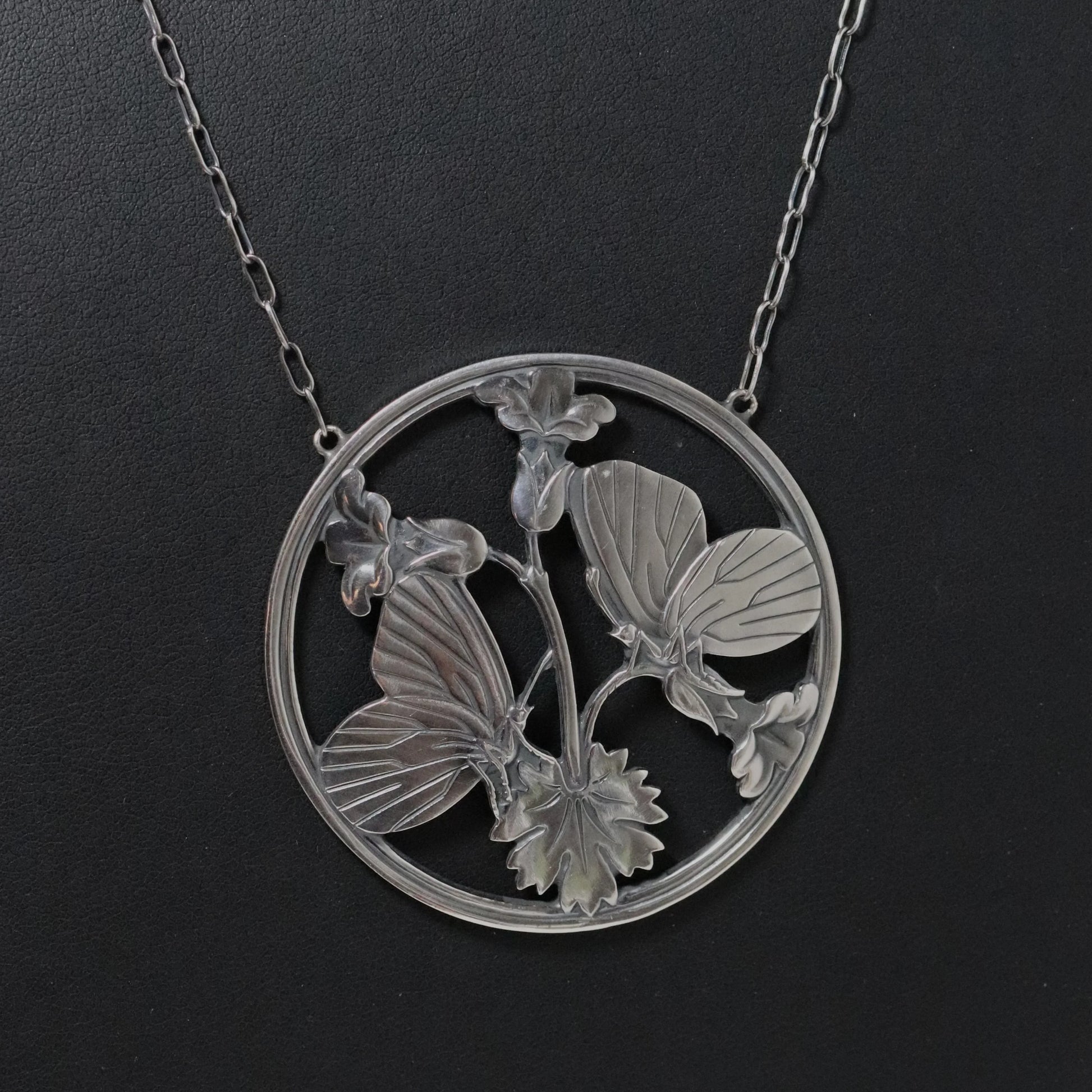 Vintage Georg Jensen Jewelry | Arno Malinowski Butterfly Necklace 105 Denmark - Carmel Fine Silver Jewelry