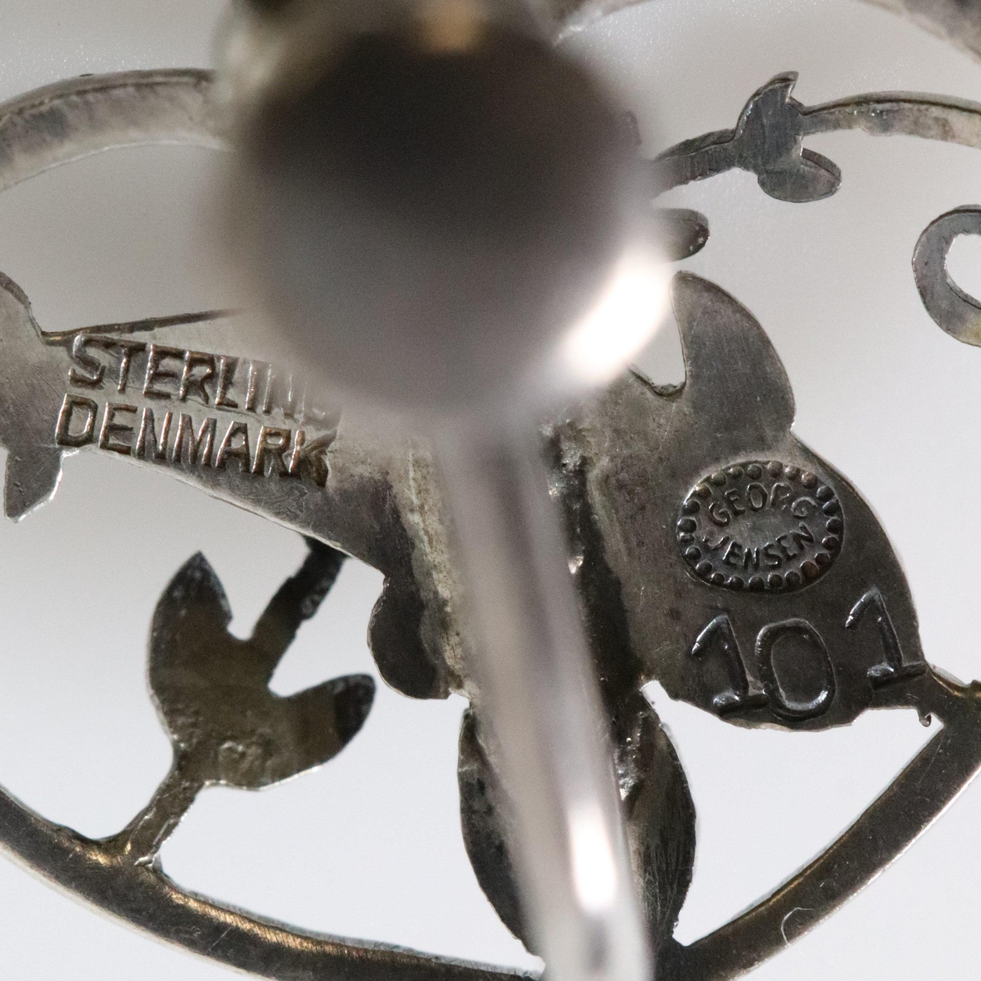 Vintage Georg Jensen Earrings # 101, Sterling Silver. Screw Back. Designed  by Arno Malinowski —