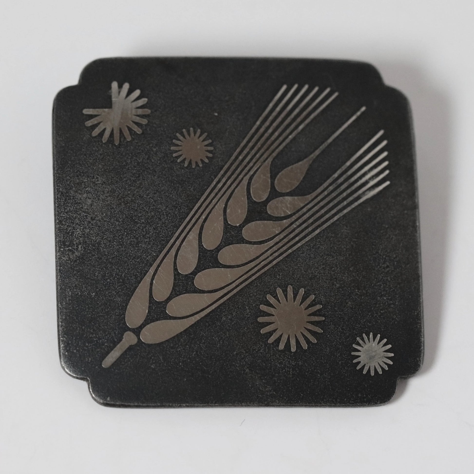 Vintage Georg Jensen Jewelry | Arno Malinowski Iron Wheat Brooch Denmark - Carmel Fine Silver Jewelry