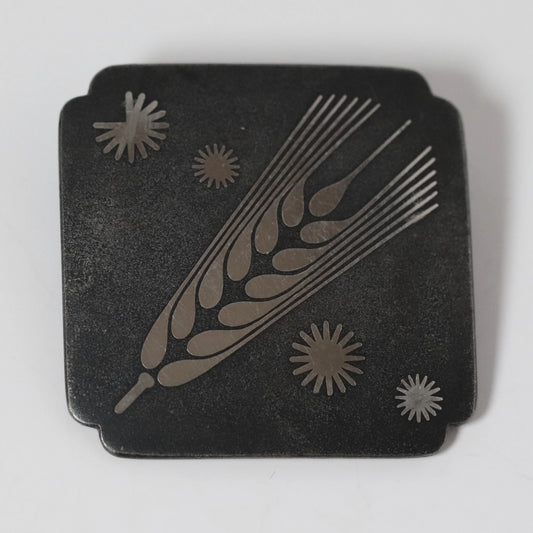 Vintage Georg Jensen Jewelry | Arno Malinowski Iron Wheat Brooch Denmark - Carmel Fine Silver Jewelry