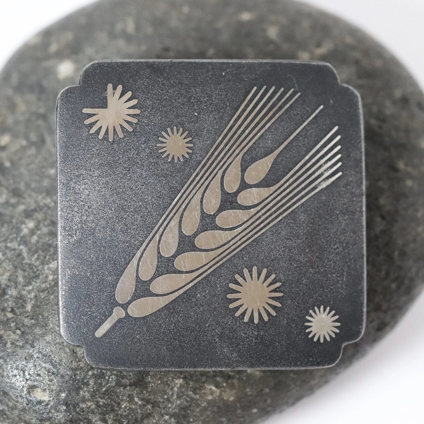 Vintage Georg Jensen Jewelry | Arno Malinowski Iron Wheat Brooch Denmark - Carmel Fine Silver Jewelry