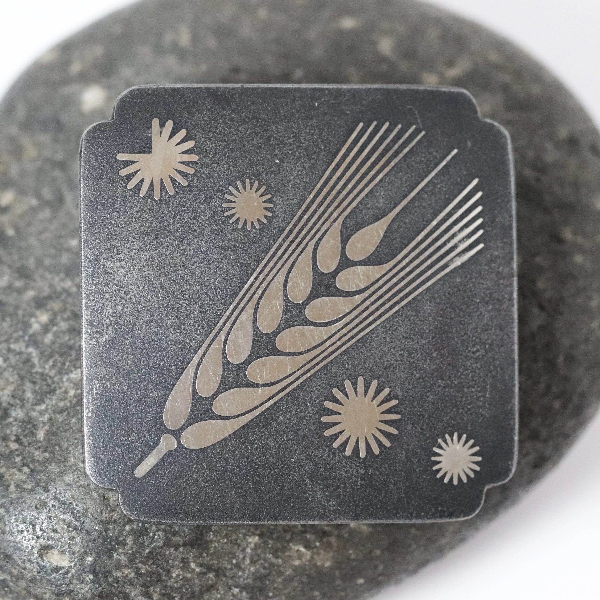 Vintage Georg Jensen Jewelry | Arno Malinowski Iron Wheat Brooch Denmark - Carmel Fine Silver Jewelry