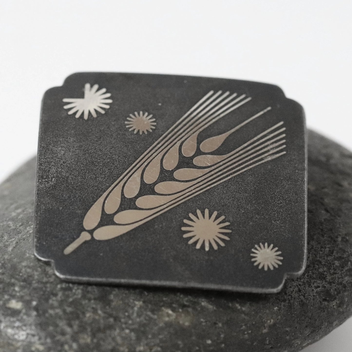 Vintage Georg Jensen Jewelry | Arno Malinowski Iron Wheat Brooch Denmark - Carmel Fine Silver Jewelry