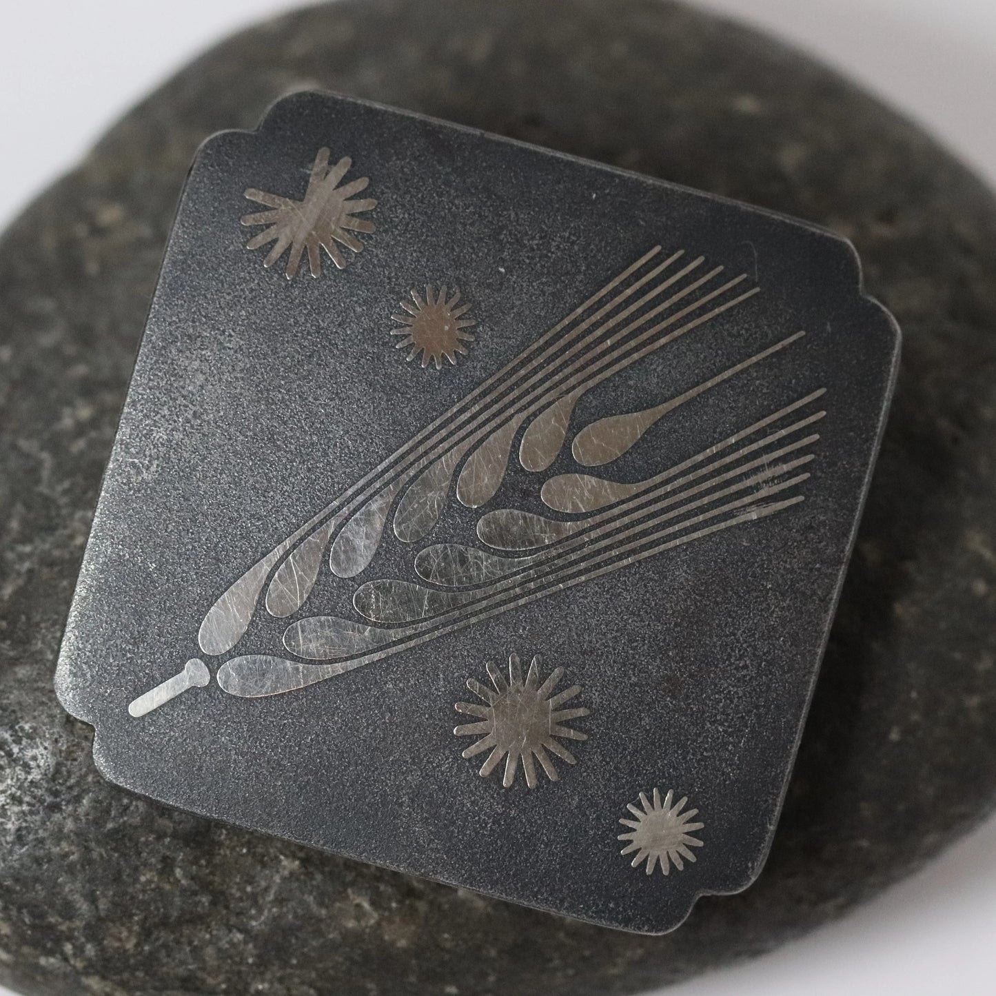 Vintage Georg Jensen Jewelry | Arno Malinowski Iron Wheat Brooch Denmark - Carmel Fine Silver Jewelry