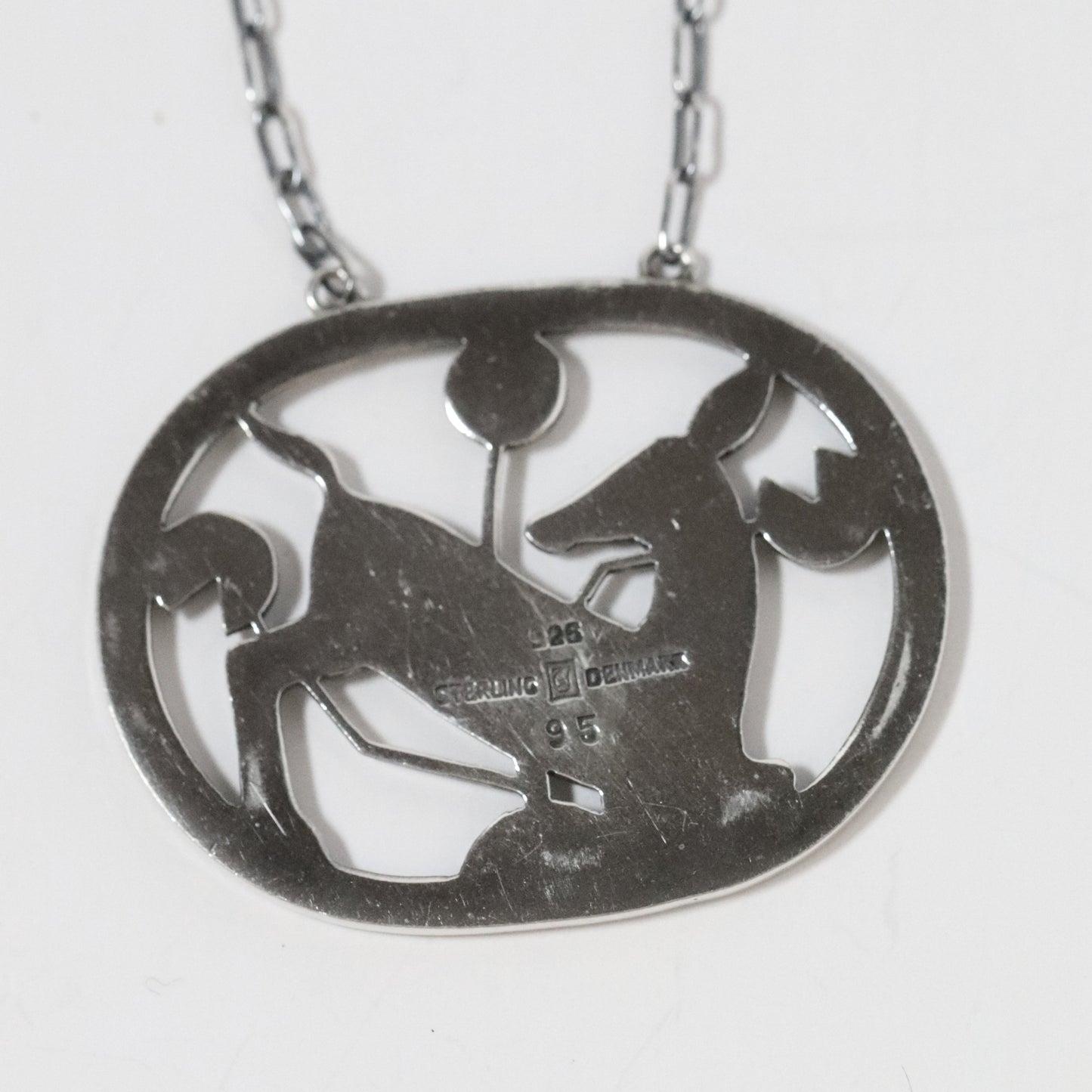 Vintage Georg Jensen Jewelry | Arno Malinowski Kneeling Deer Necklace Denmark (24")