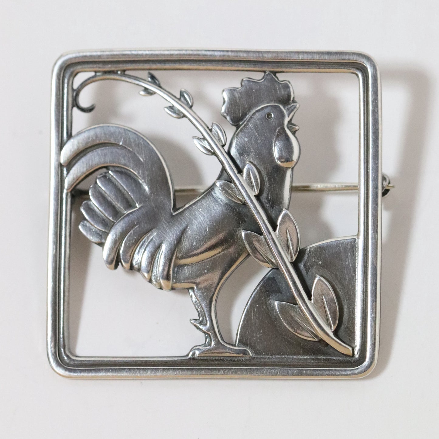 Vintage Georg Jensen Jewelry | Arno Malinowski Rooster Brooch 276 Denmark - Carmel FSJ