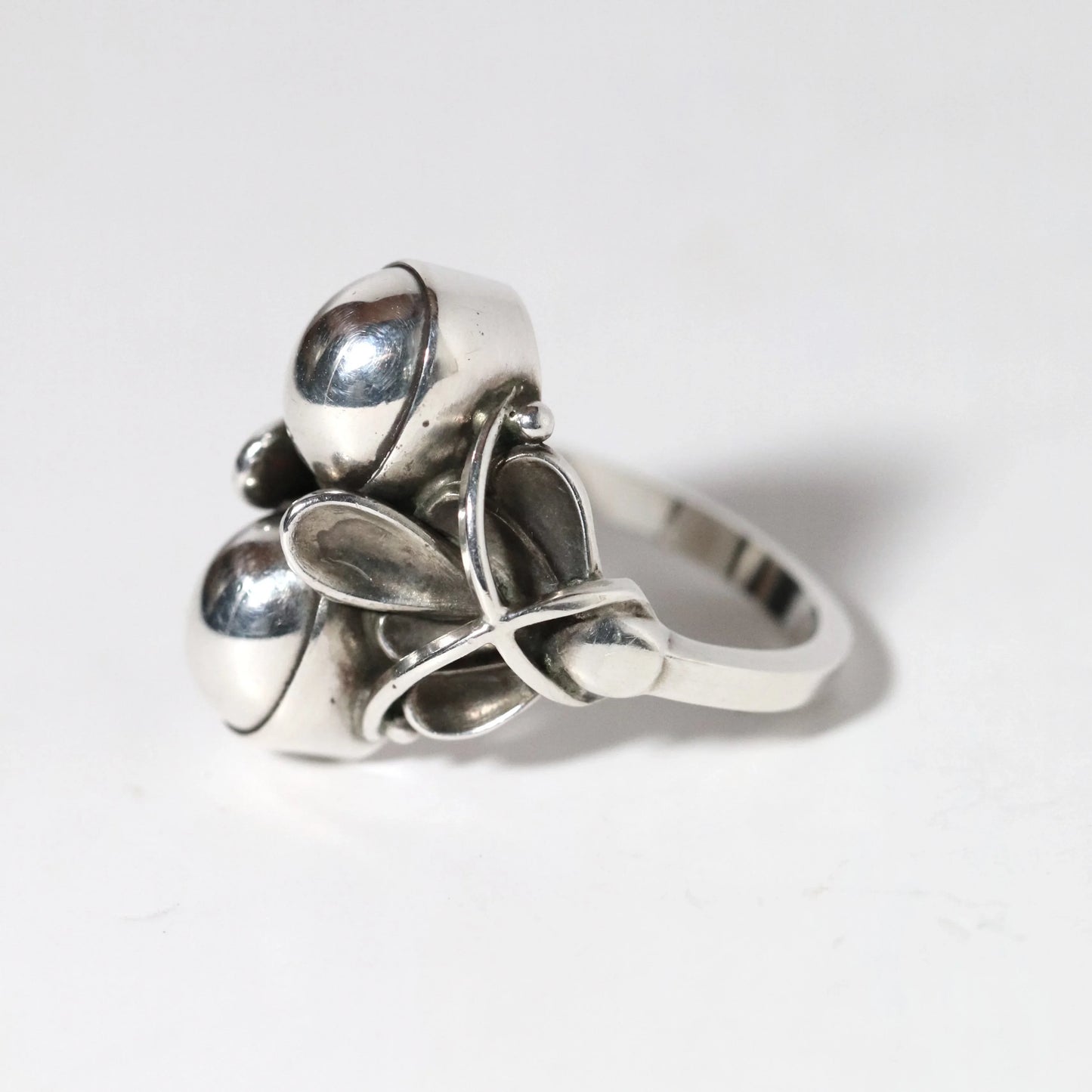 Vintage Georg Jensen Jewelry | Art Deco Silver Cabochon Ring 48 - Carmel Fine Silver Jewelry