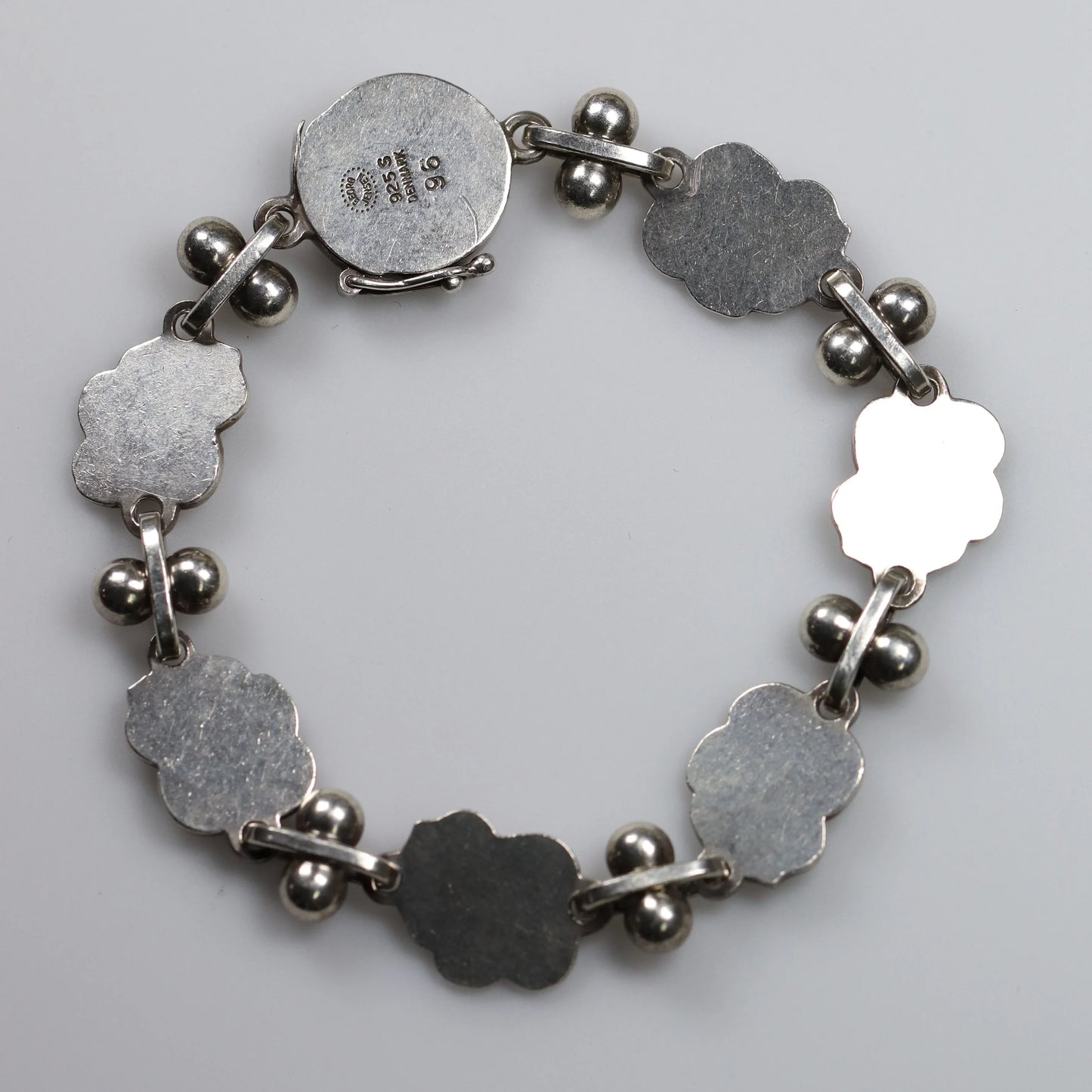 Vintage Georg Jensen Jewelry | Art Nouveau Grape Leaf Bracelet 96 - Carmel Fine Silver Jewelry