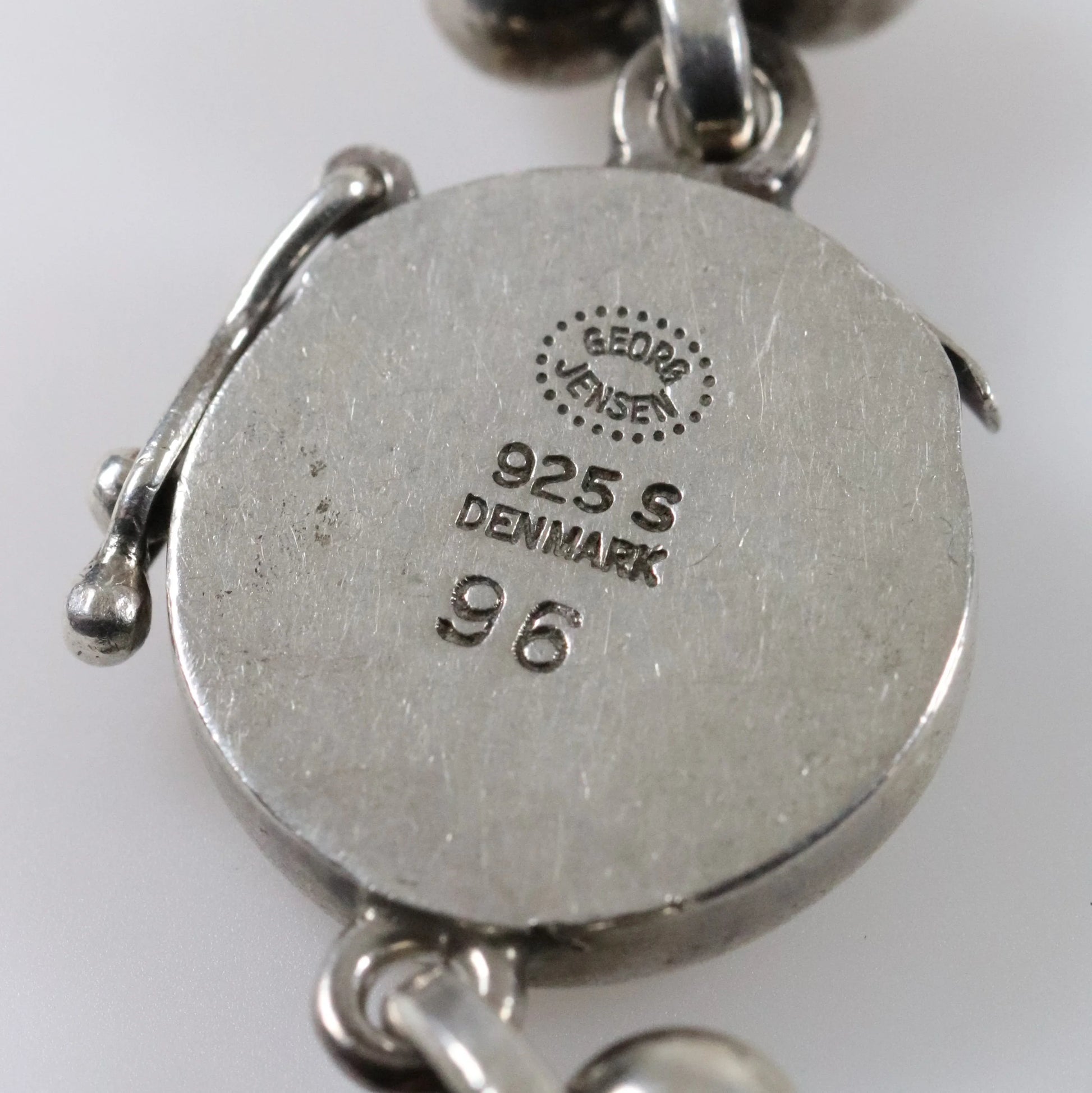 Vintage Georg Jensen Jewelry | Art Nouveau Grape Leaf Bracelet 96 - Carmel Fine Silver Jewelry