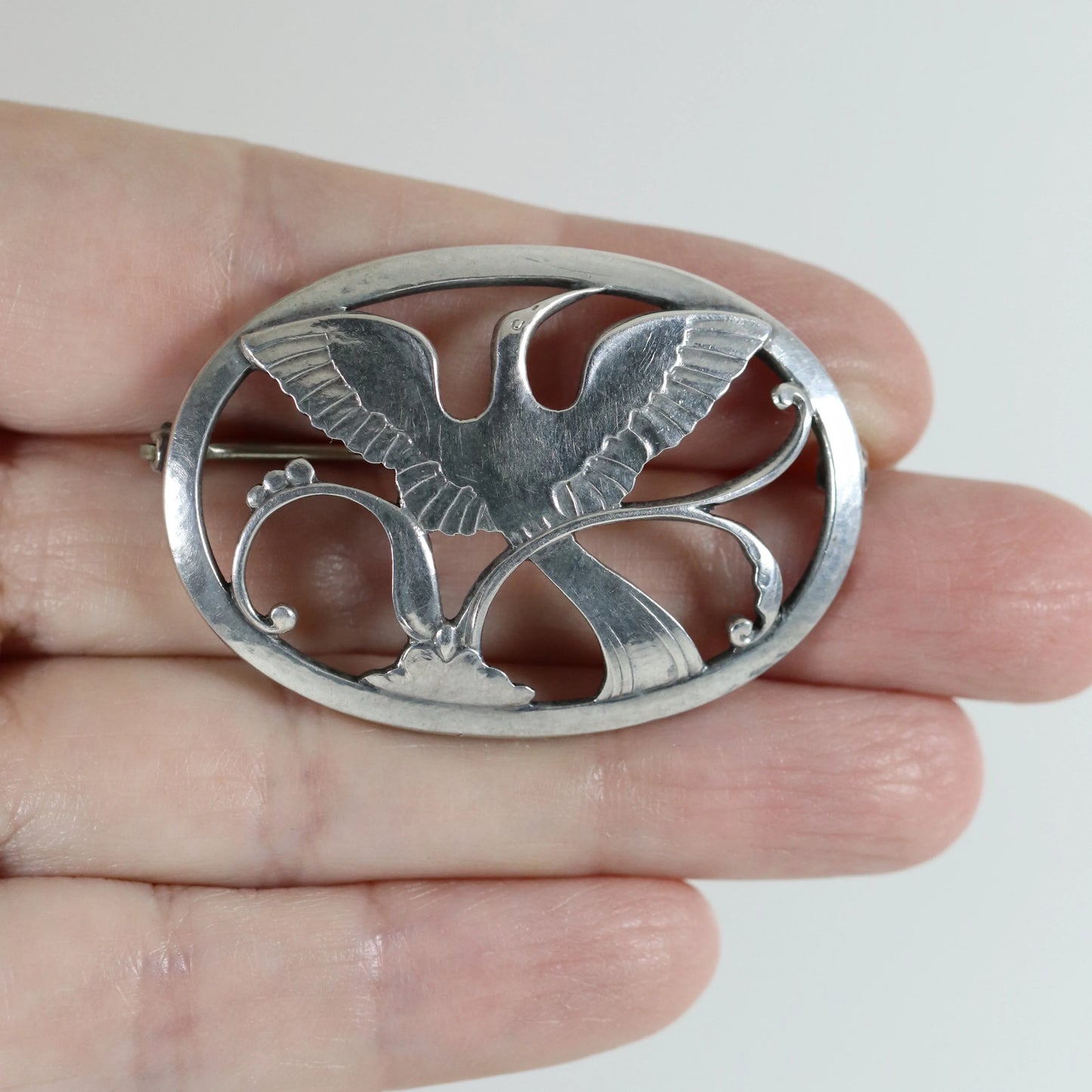 Vintage Georg Jensen Jewelry | Bird of Paradise Brooch 238 - Carmel Fine Silver Jewelry