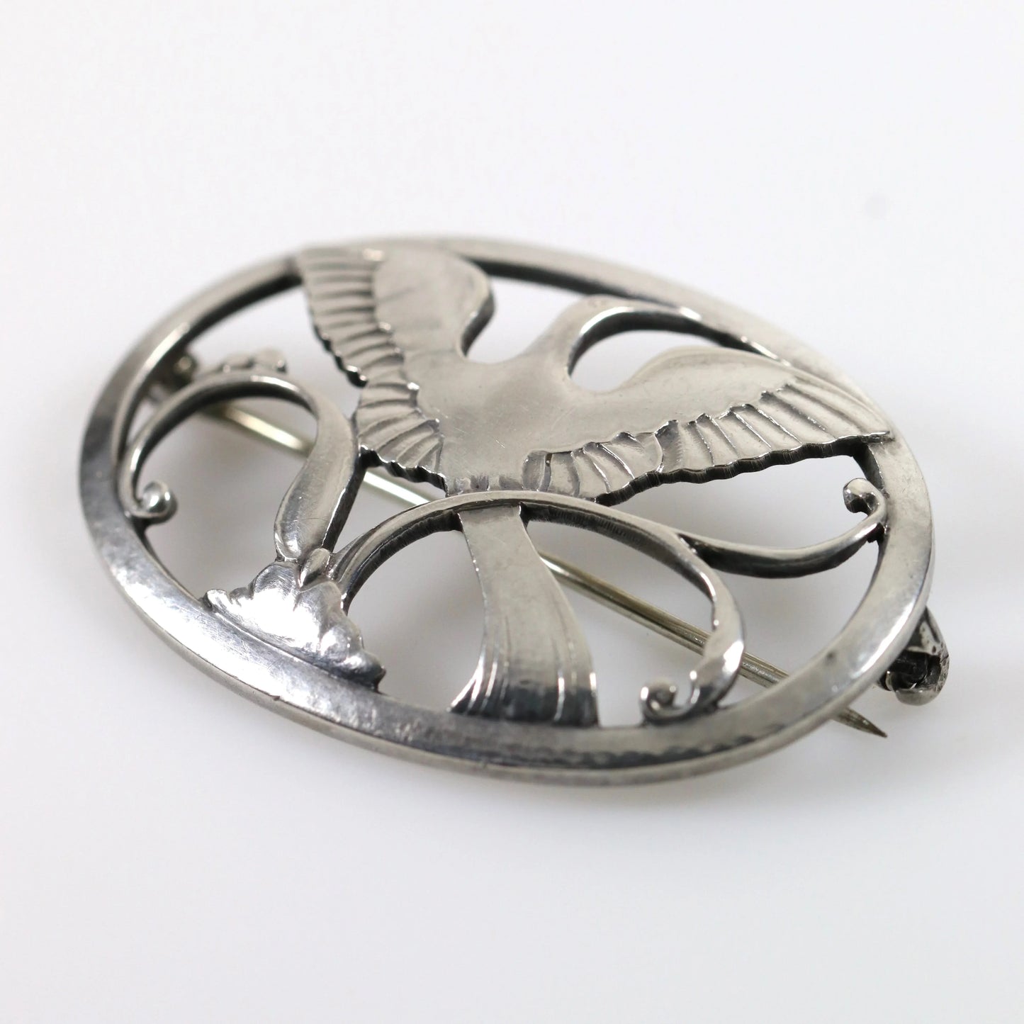 Vintage Georg Jensen Jewelry | Bird of Paradise Brooch 238 - Carmel Fine Silver Jewelry