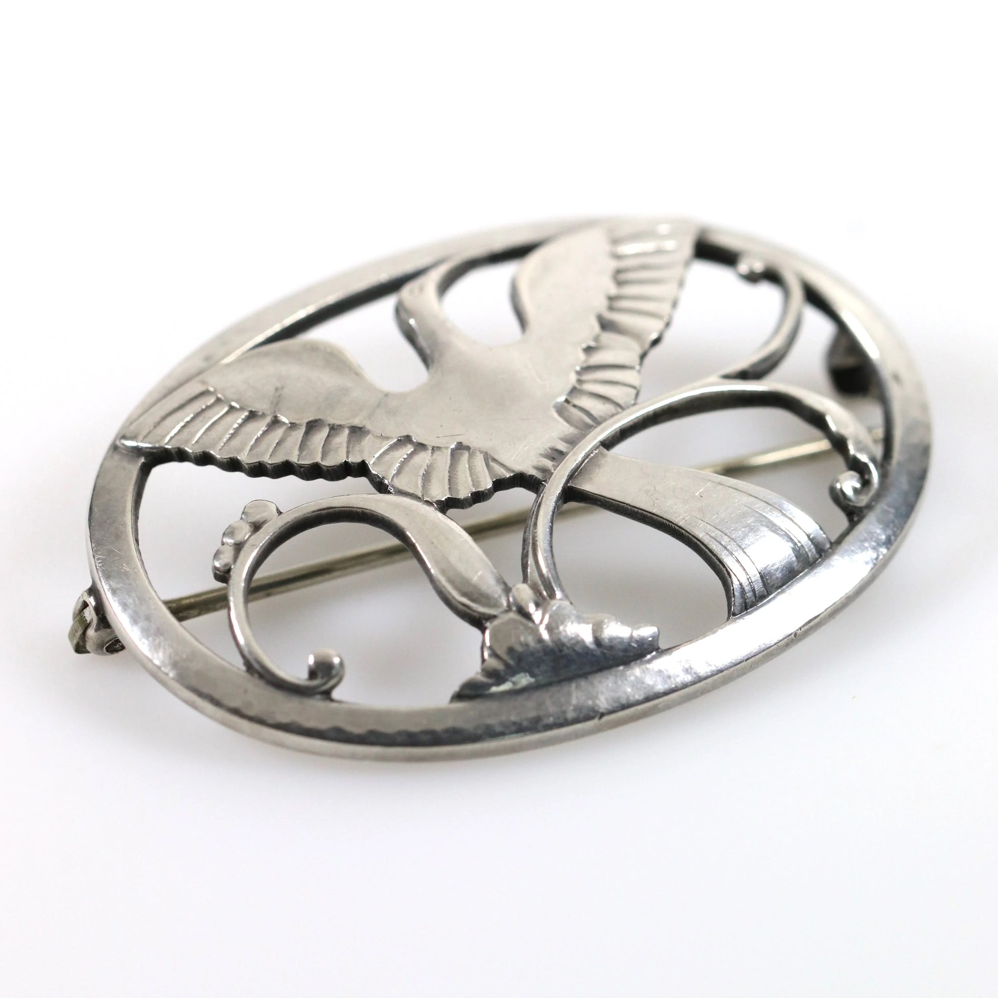 Vintage Georg Jensen Jewelry | Bird of Paradise Brooch 238 - Carmel Fine Silver Jewelry