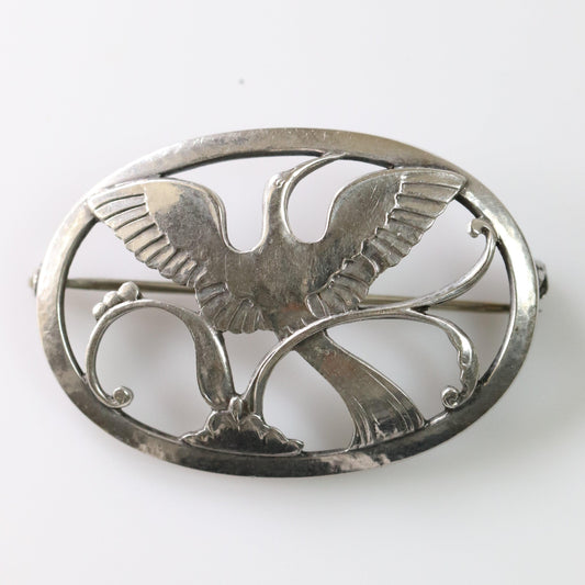 Vintage Georg Jensen Jewelry | Bird of Paradise Brooch 238 - Carmel Fine Silver Jewelry