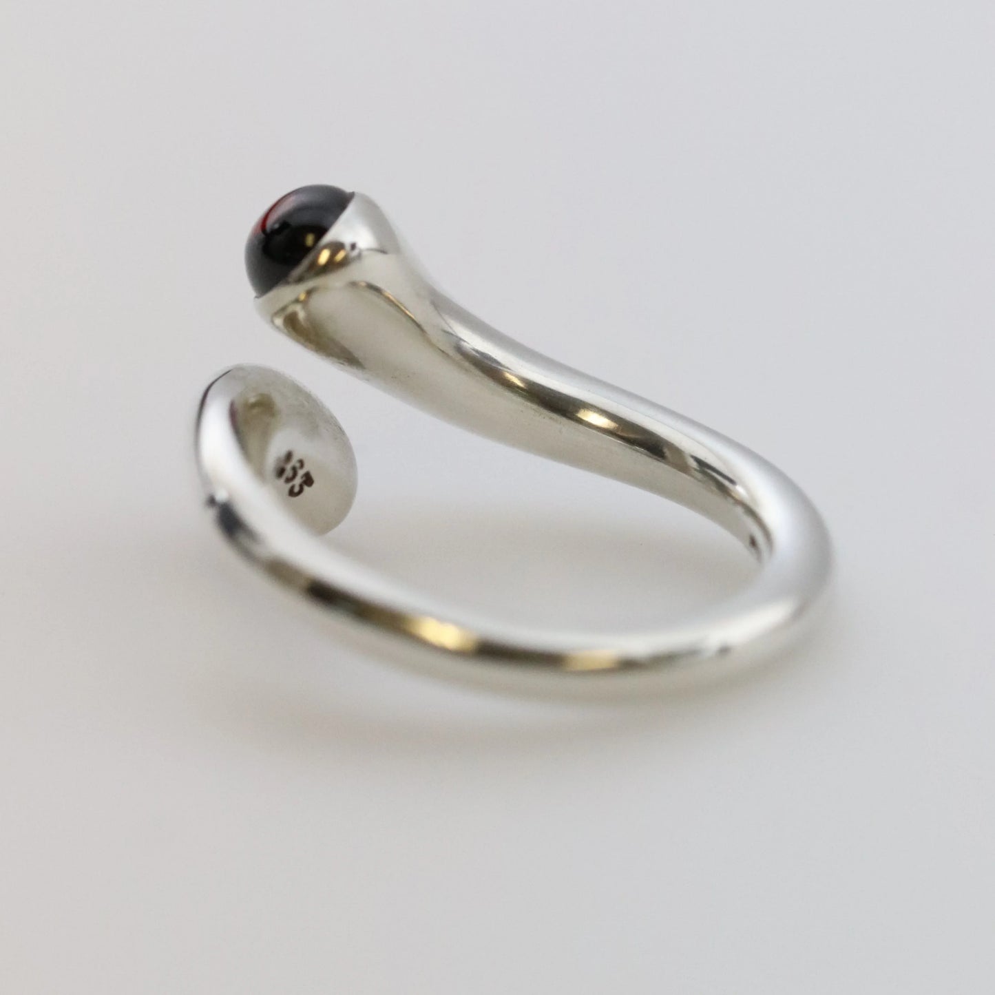 Vintage Georg Jensen Jewelry | Carnival Ring with Garnet and Quartz 263 (US Size 7 3/4) - Carmel Fine Silver Jewelry