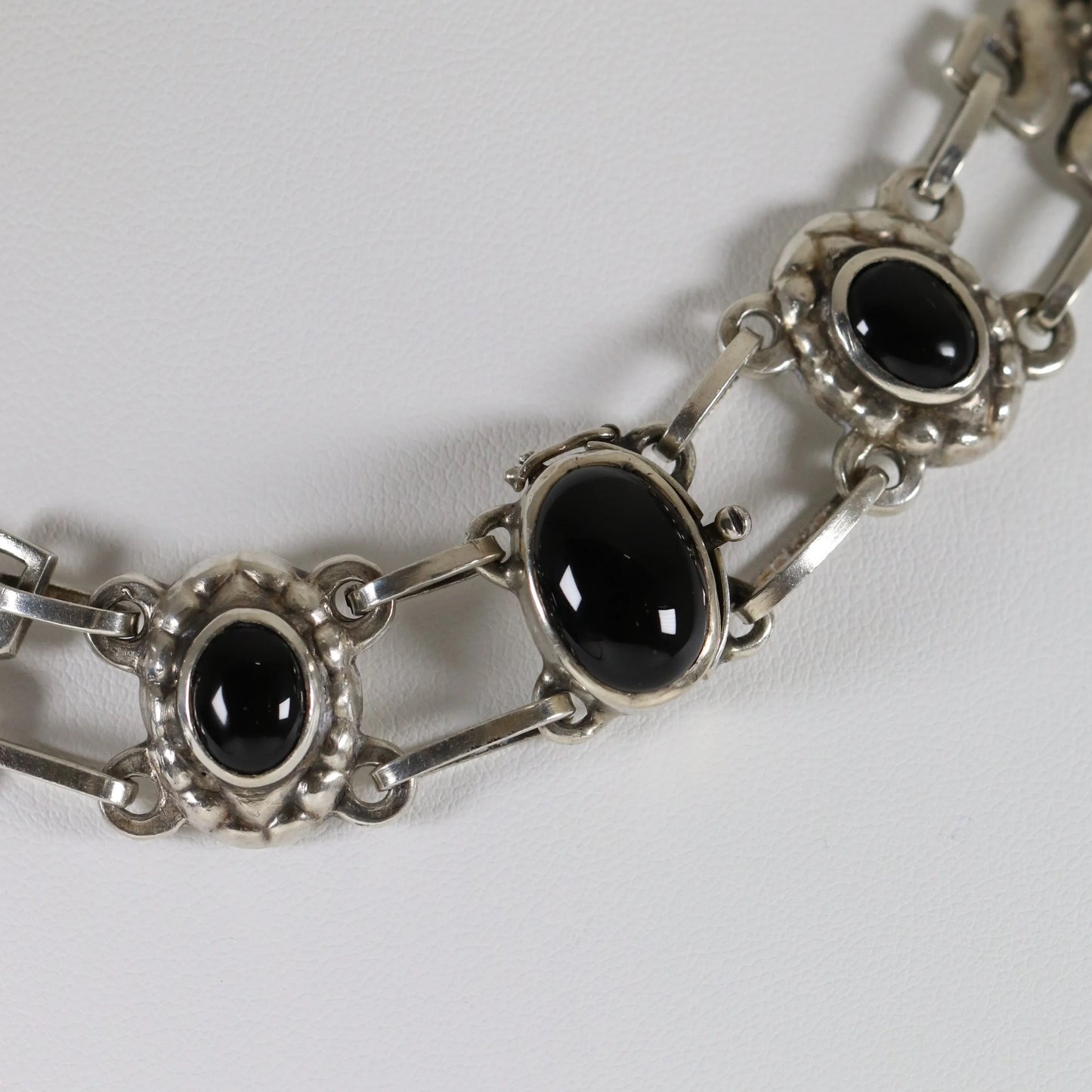 Vintage Georg Jensen Jewelry | Early Rare Onyx Art Nouveau Necklace 14 - Carmel Fine Silver Jewelry