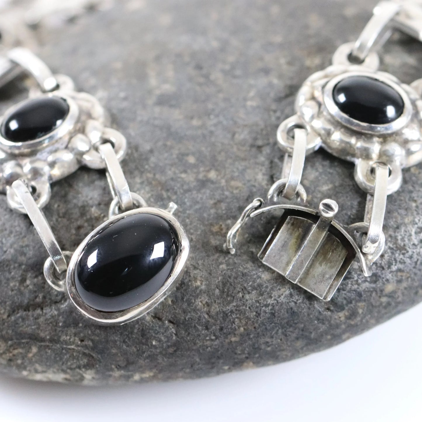 Vintage Georg Jensen Jewelry | Early Rare Onyx Art Nouveau Necklace 14 - Carmel Fine Silver Jewelry