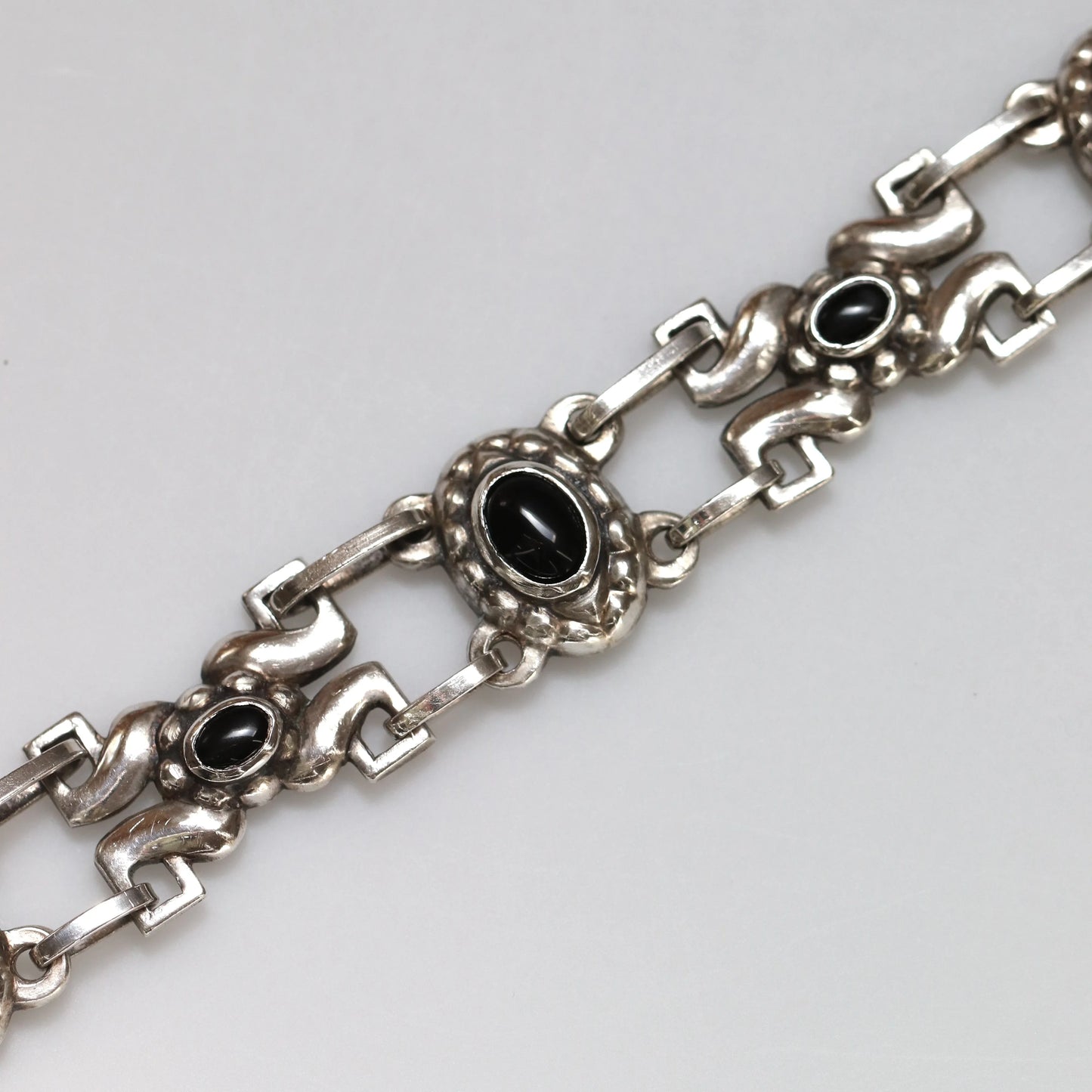 Vintage Georg Jensen Jewelry | Early Rare Onyx Art Nouveau Necklace 14 - Carmel Fine Silver Jewelry